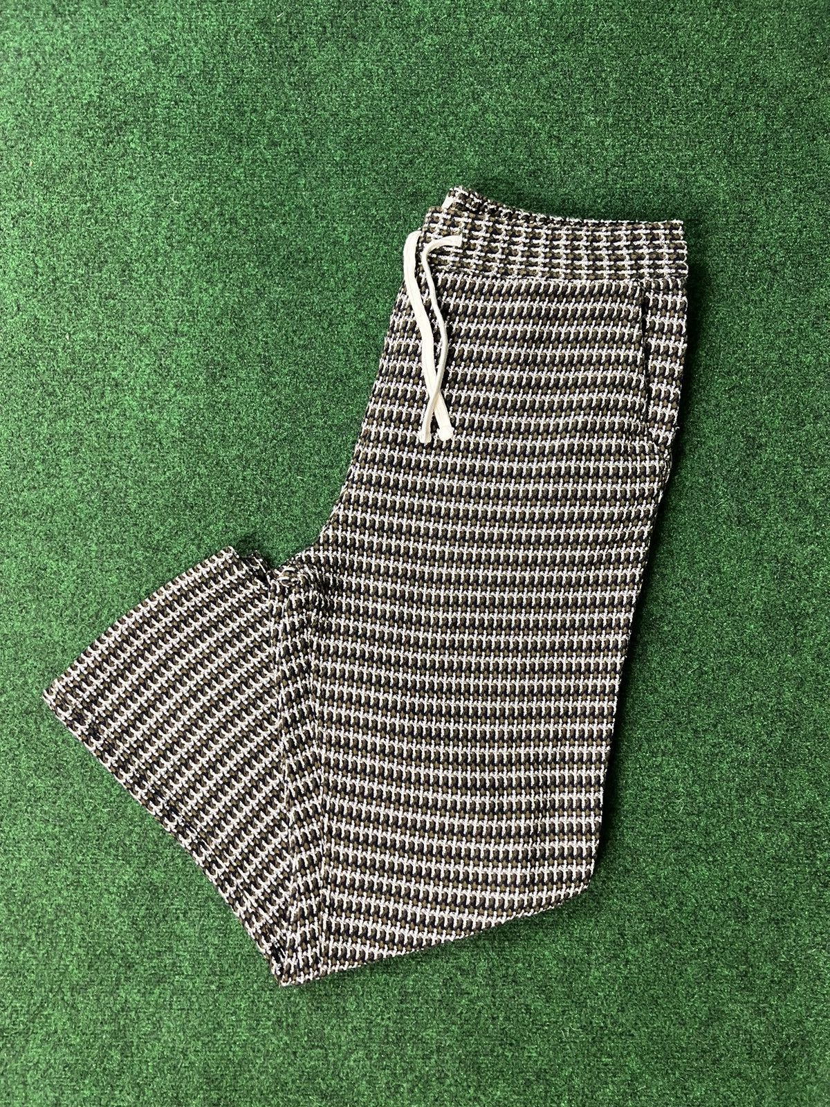 image of Aime Leon Dore Textured Leisure Pants Basket Weave Size Large in Green/Brown, Men's