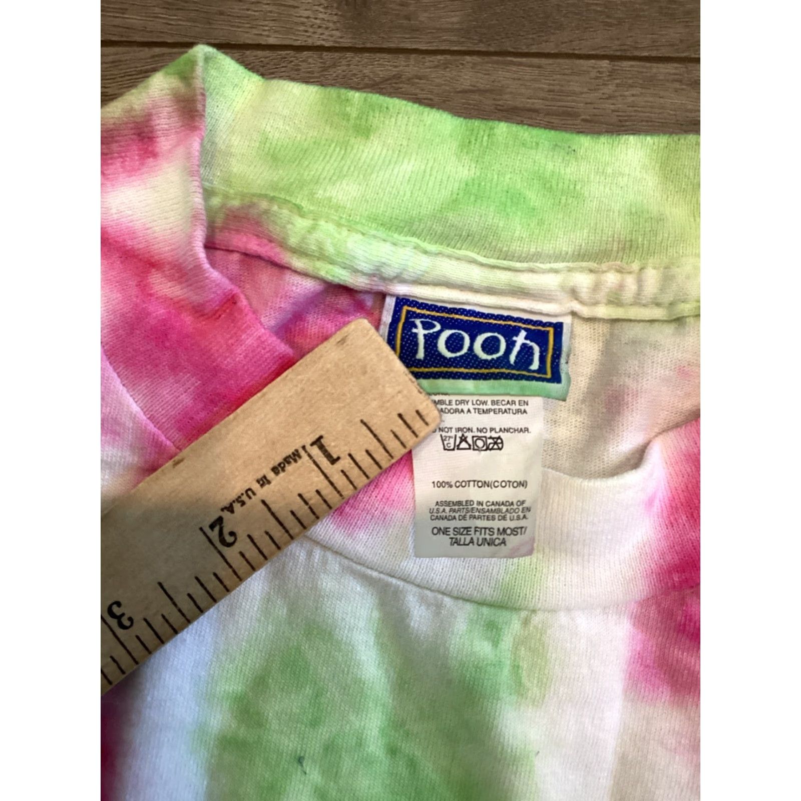 Disney VINTAGE Disney Winnie the Pooh Graphic Print Sleep Gown Tie-Dye One Size White Oversized 90s Womens Size ONE SIZE - 6 Thumbnail