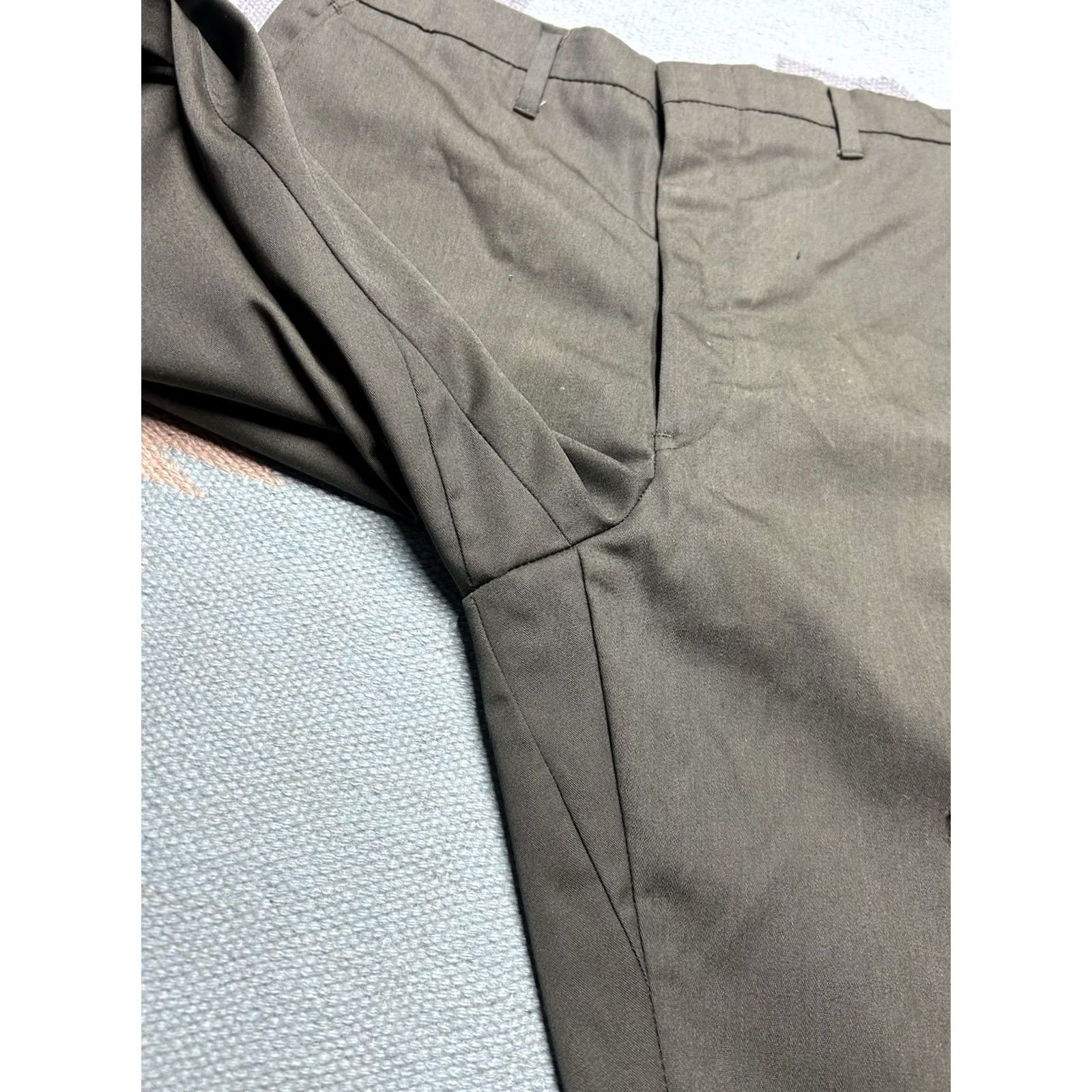Vintage VINTAGE 60s 70s Drop Loop Work Pants Lightweight Mechanic Green 32x30 Mens Pant Workwear Size US 32 / EU 48 - 5 Thumbnail