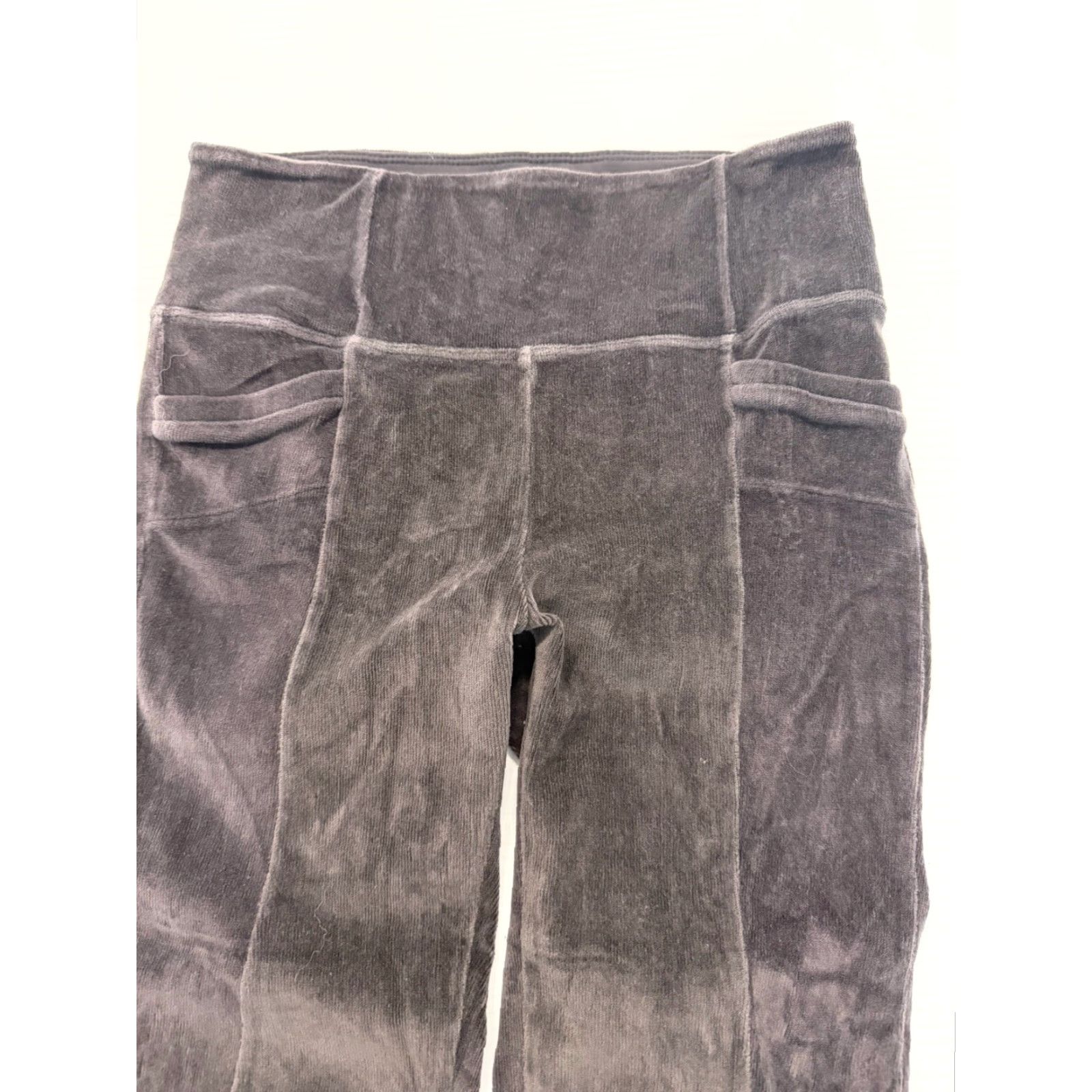 Athleta Athleta Leggings S Tall Brown Velour Women Pockets Size 28" / US 6 / IT 42 - 2 Thumbnail