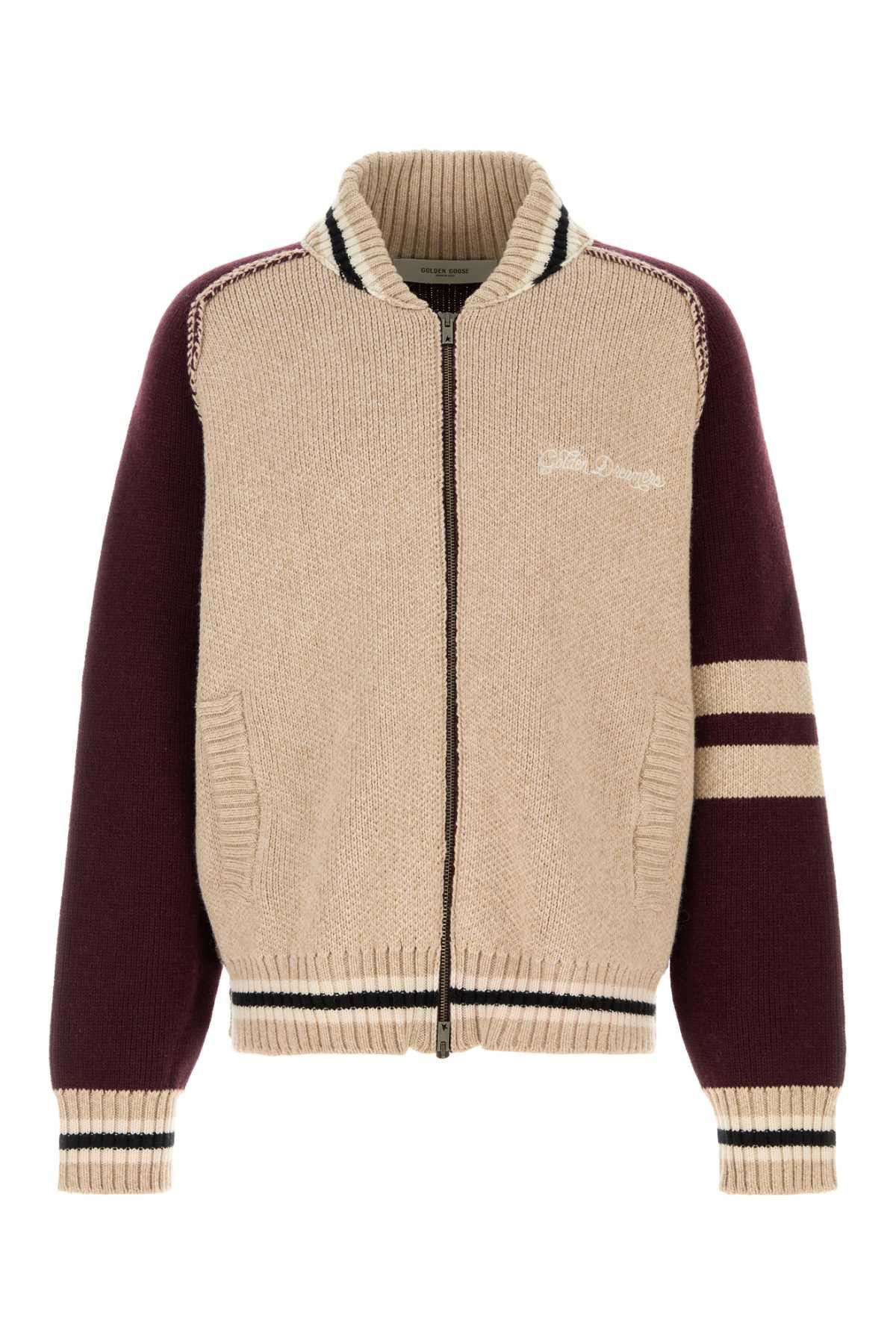 Golden Goose Beige Wool Blend Cardigan Size US L / EU 52-54 / 3 - 1 Thumbnail