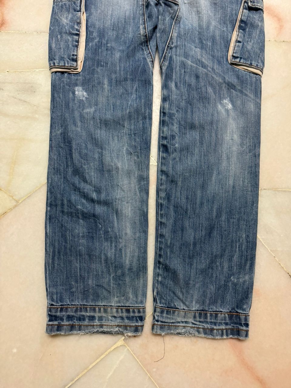 Japanese Brand 💥Insane💥90s DipoxBaxx Sand Washed Distressed Cargo Rare Jean Size US 32 / EU 48 - 23 Thumbnail