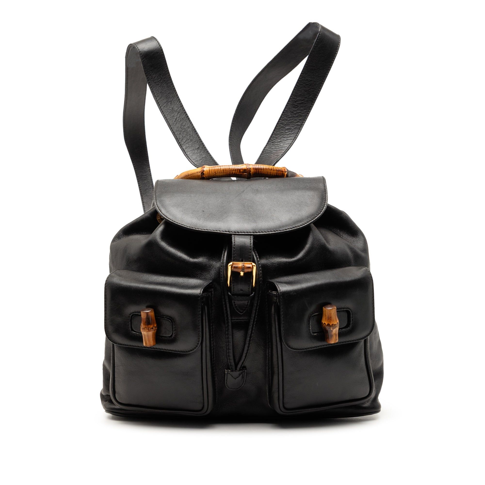 Gucci Calfskin Bamboo Drawstring Backpack Size ONE SIZE - 1 Thumbnail