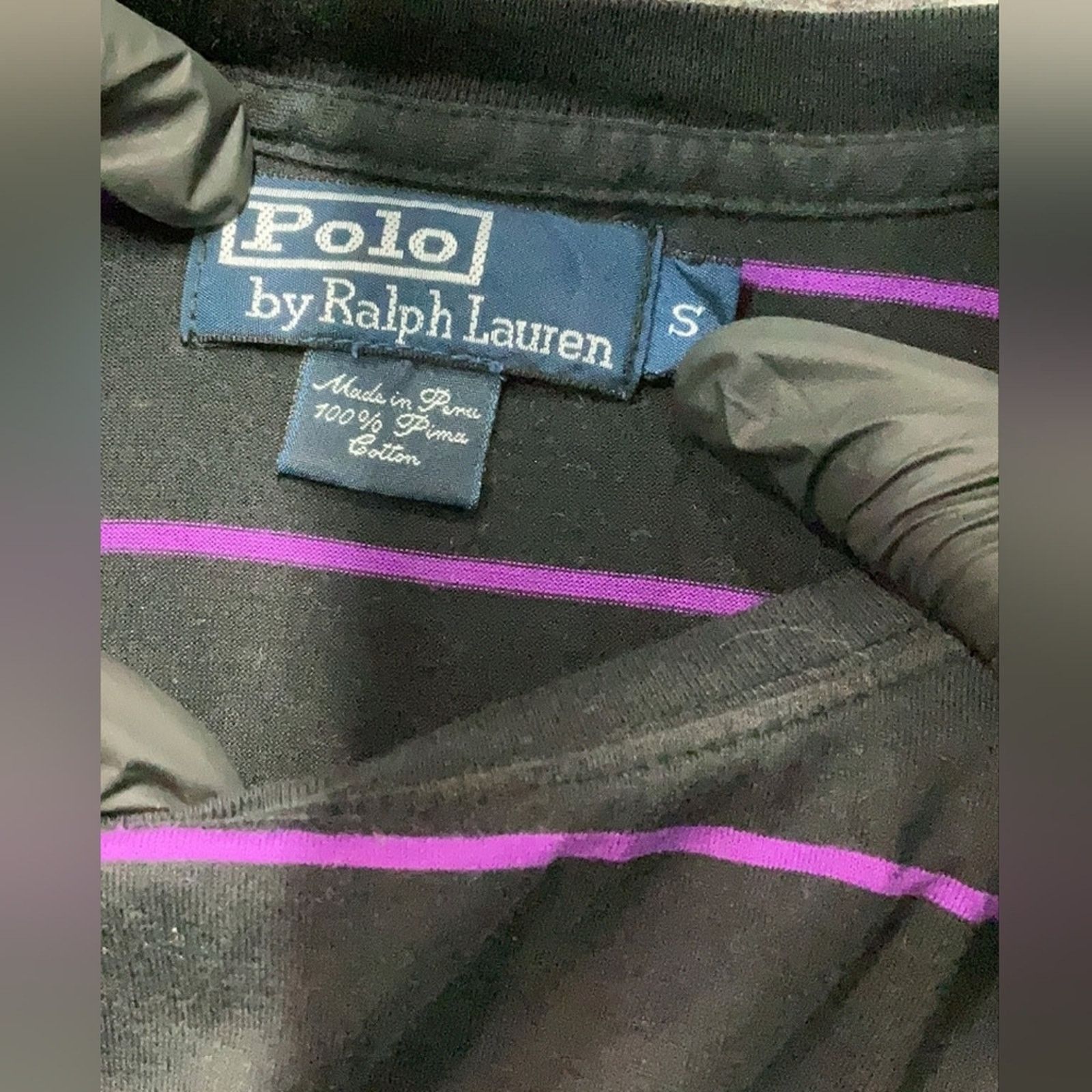 Polo Ralph Lauren VINTAGE Polo Ralph Lauren Shirt Mens Purple Black Striped Sm Size US S / EU 44-46 / 1 - 9 Thumbnail