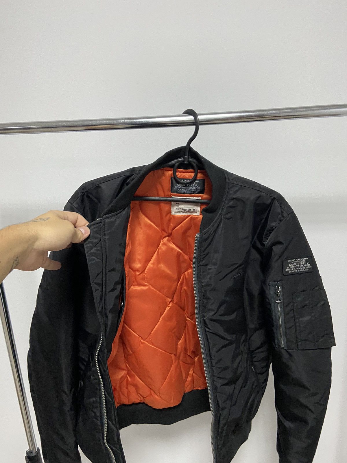 Schott × Vintage Schott Ma 1 Army Bomber Jacket Vintage Small Logo Size US M / EU 48-50 / 2 - 8 Thumbnail