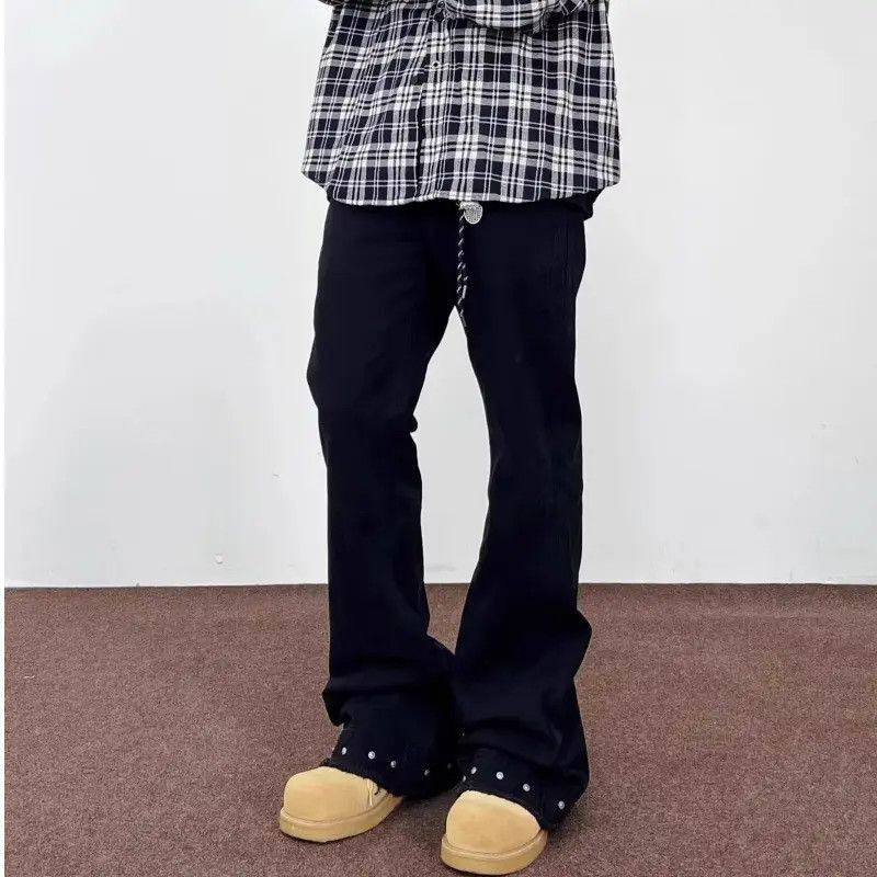 Japanese Brand Retro loose straight leg micro flared jeans Size US 30 / EU 46 - 5 Thumbnail