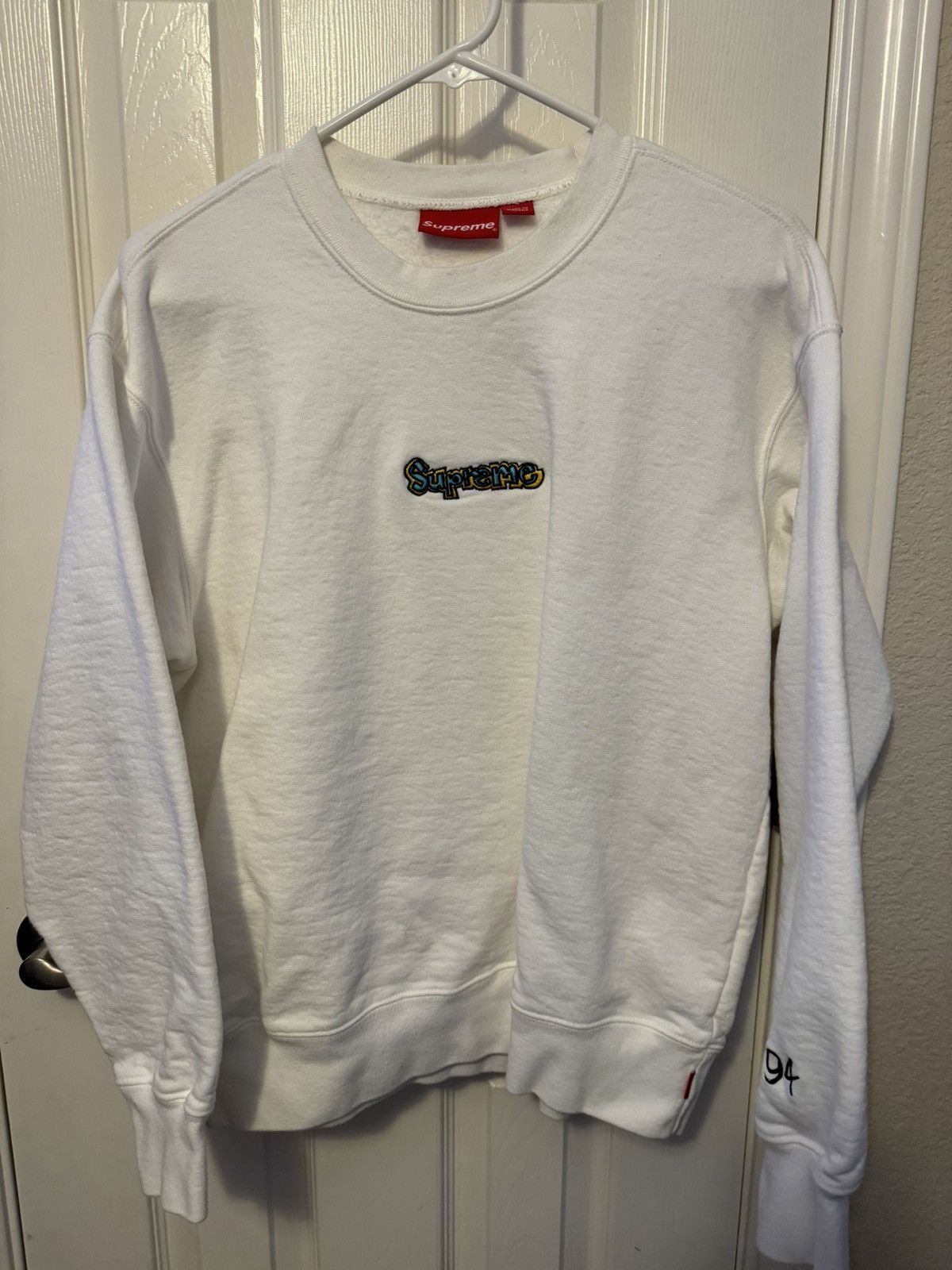 image of Supreme Gonz Crewneck in White, Men's (Size Small)