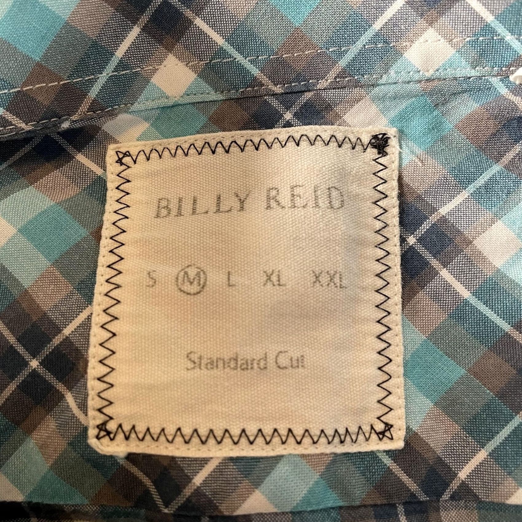 Billy Reid Billy Reid Shirt Mens Medium Blue Plaid Long Sleeve Button Up Standard Cut Size US M / EU 48-50 / 2 - 2 Thumbnail