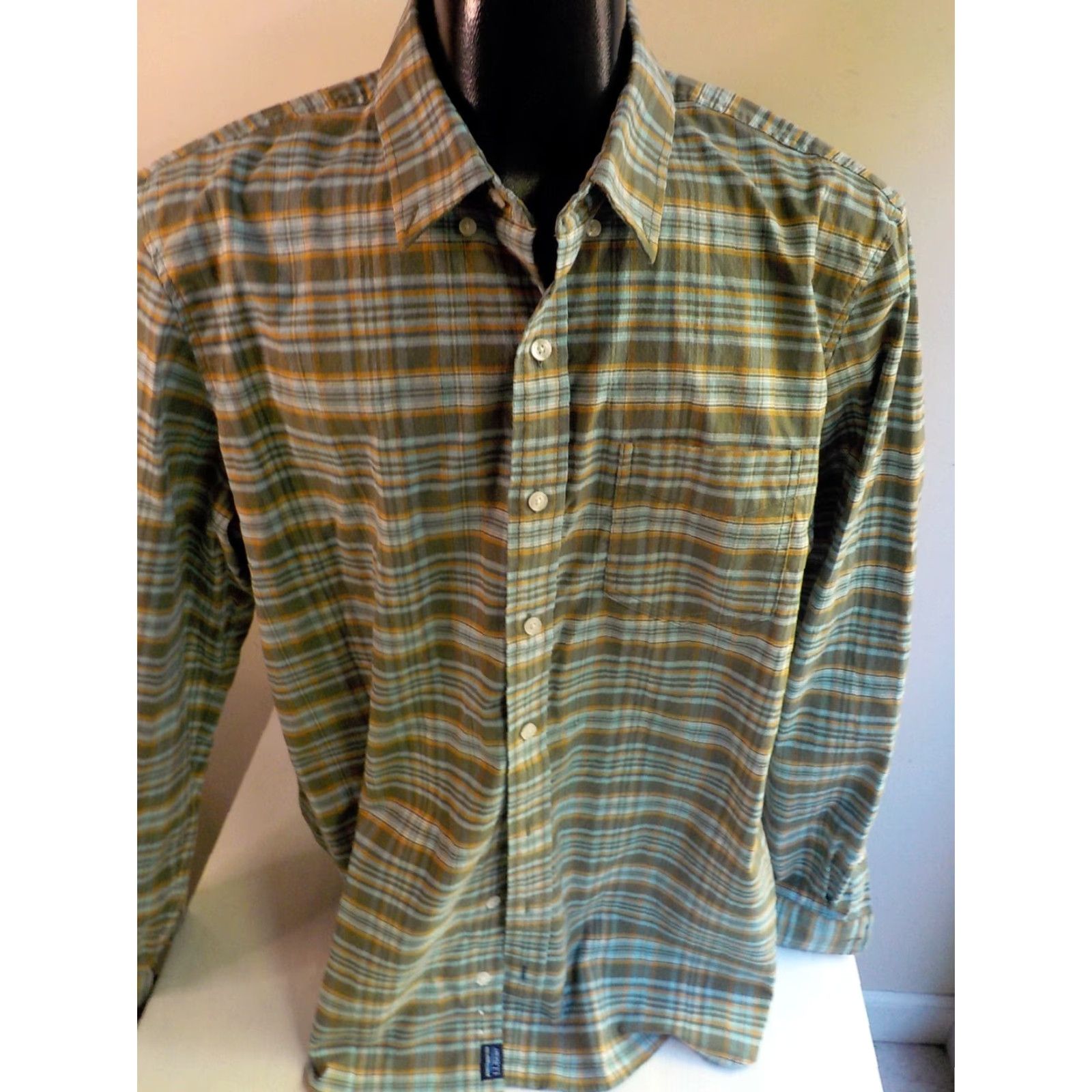 Vintage LL BEAN Plaid LS Shirt Button-Up Cotton/Poly/Spandex Slightly Fitted Tall L Mens Size US L / EU 52-54 / 3 - 2 Thumbnail