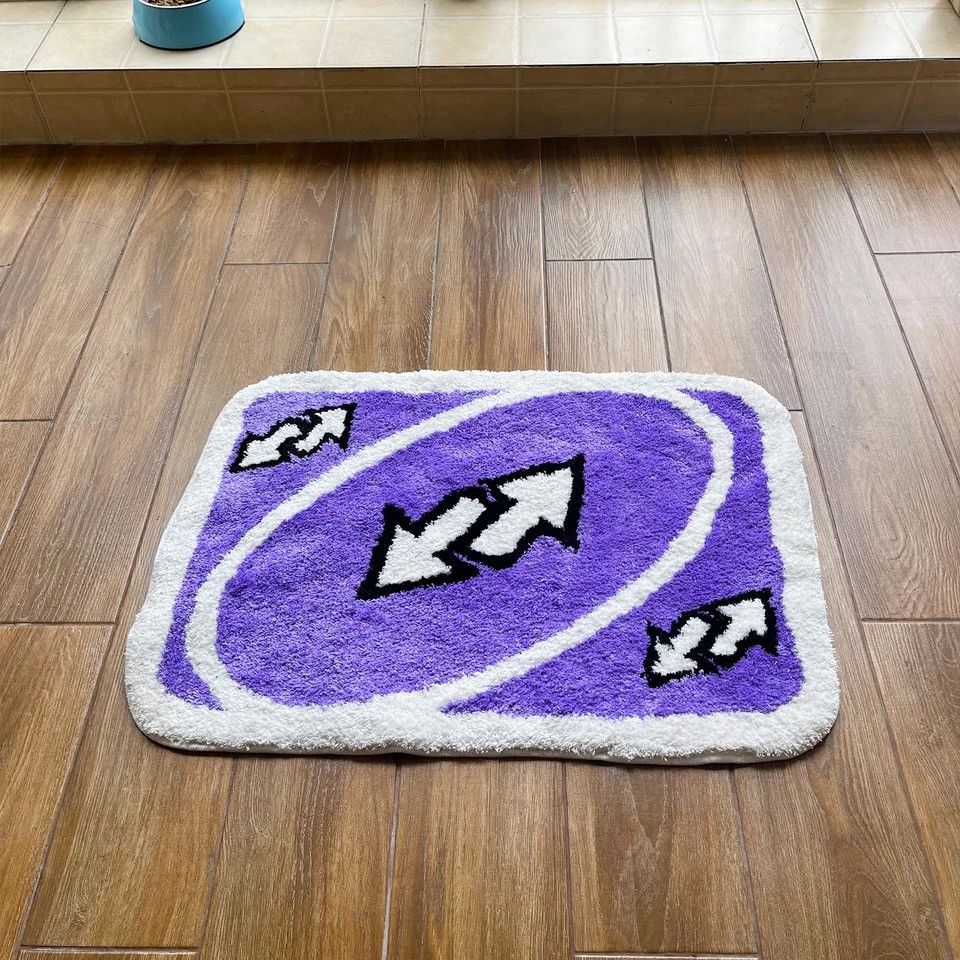Vintage Purple Reverse Card Rug Size ONE SIZE - 6 Thumbnail