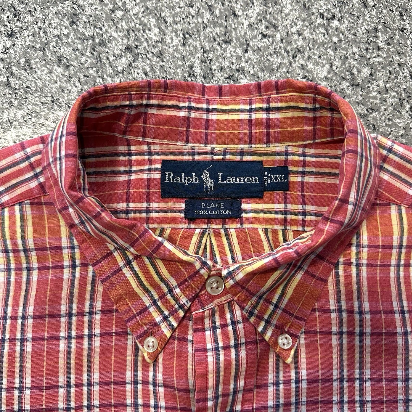Polo Ralph Lauren Polo Ralph Lauren Shirt Mens 2XL Button-Up Plaid Red Yellow Long Sleeve Cotton Button-Down Classic Fit Size US XXL / EU 58 / 5 - 4 Thumbnail