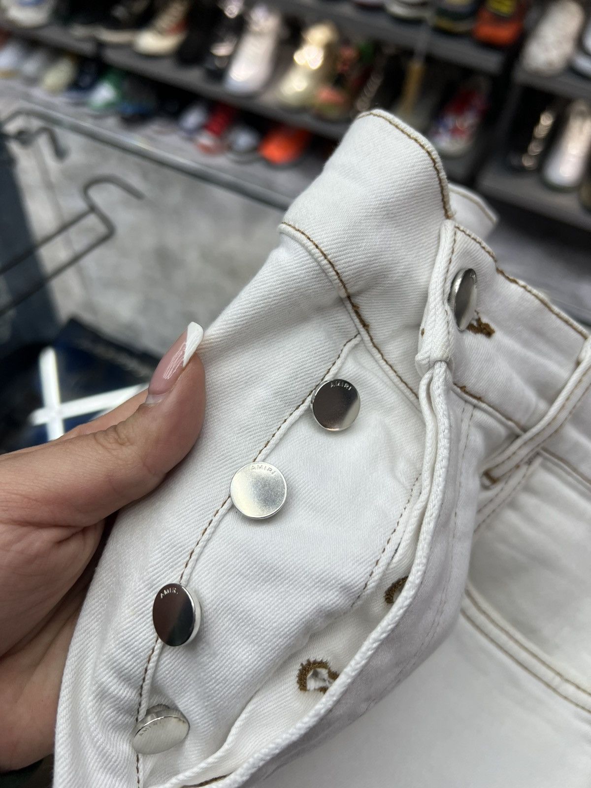 Amiri Amiri White Ripped Jeans Size US 34 / EU 50 - 13 Thumbnail