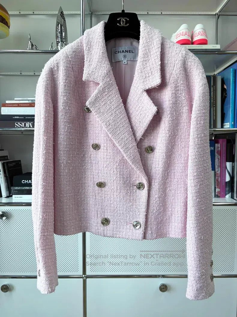 Chanel Chanel 21S show style cherry blossom pink lapel double-bre Size XS / US 0-2 / IT 36-38 - 1 Thumbnail