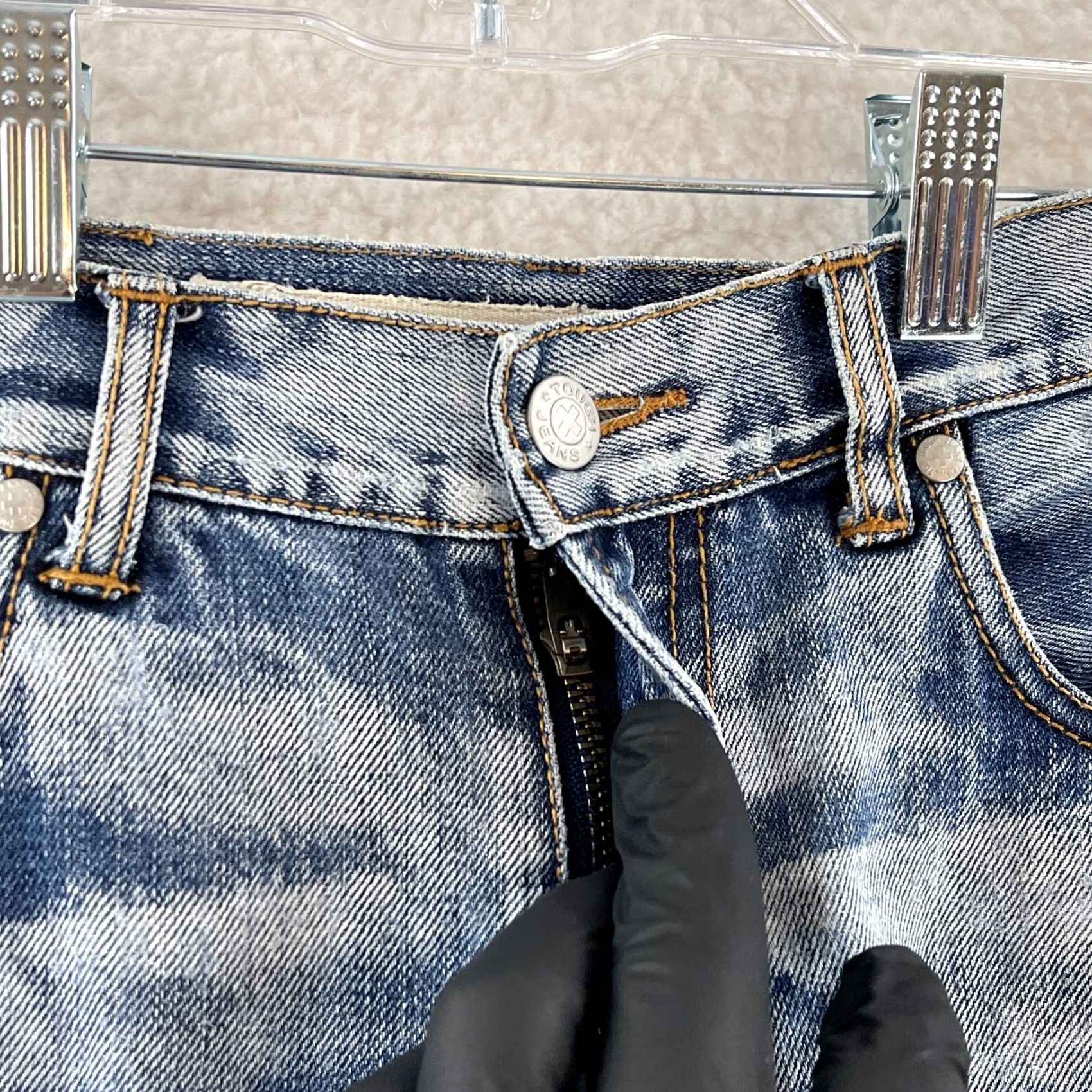 Denime Tough JeanSmith Jeans Mens 28x30 Blue Denim Straight Leg Vintage USA Cowboy Logo 5-Pocket Regular Fit Jeans Mens Size US 28 / EU 44 - 6 Thumbnail