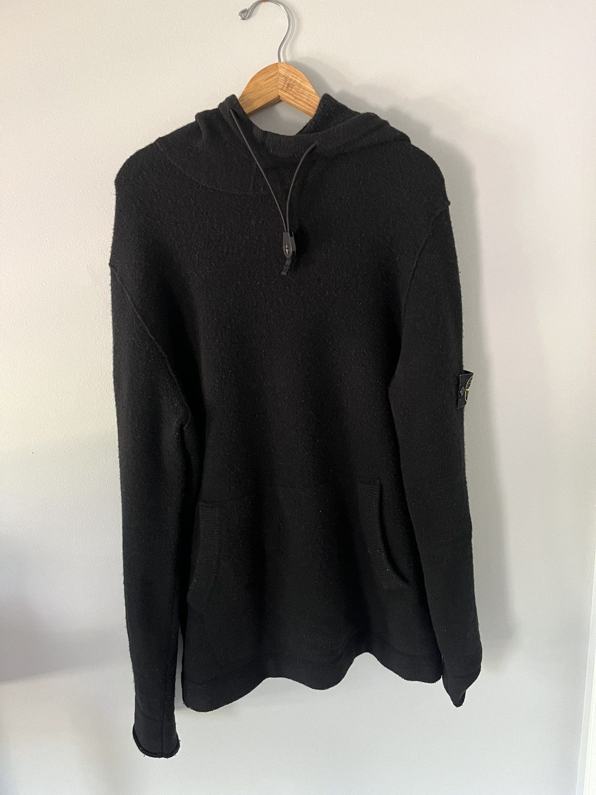 image of Stone Island Wool Pullover in Black, Men's (Size XL)