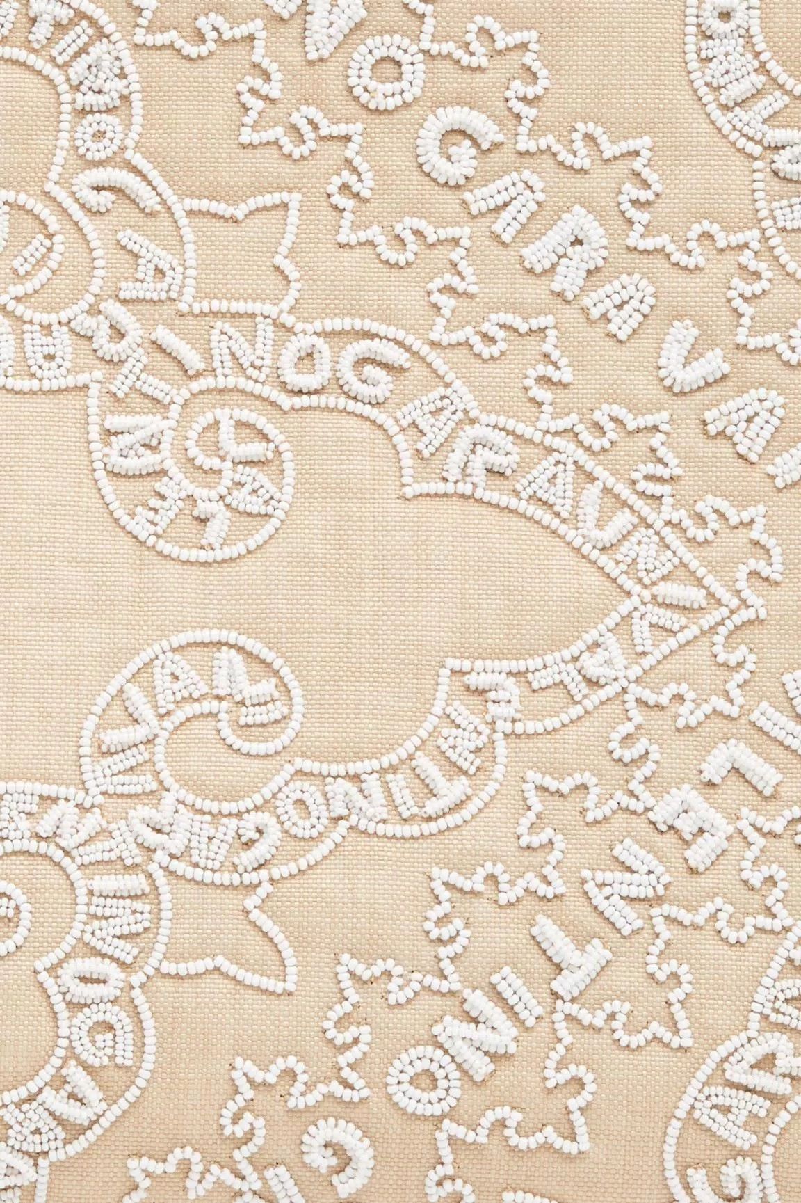 Valentino o1s1wg110625 Size:OS/Raffia Tote Bag in White/Beige Size ONE SIZE - 2 Thumbnail