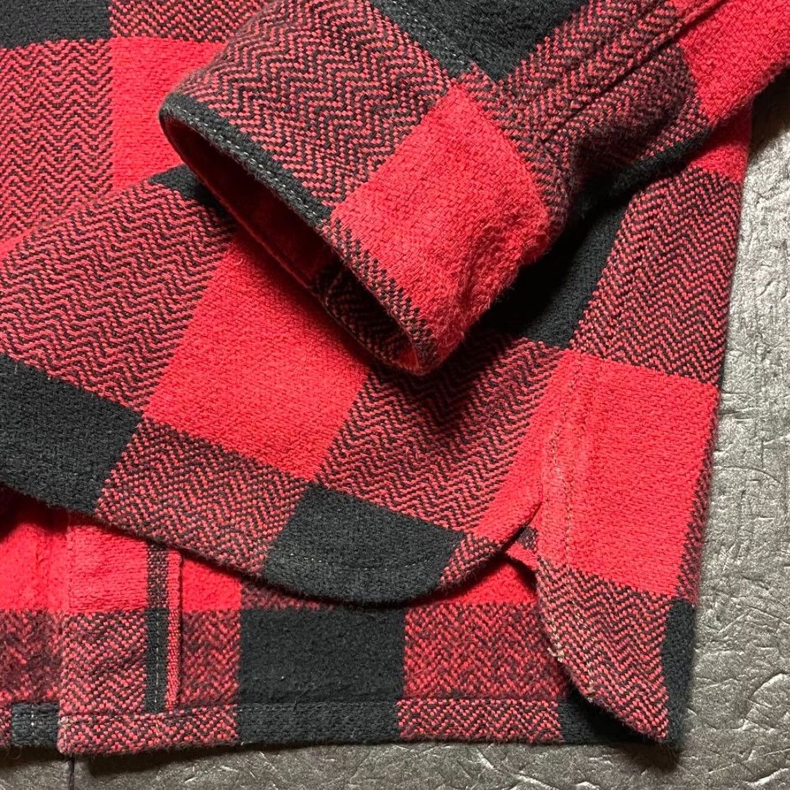The Flat Head VINTAGE The Flat Head Flannel Shirt Block Check 36 Red Black Men's Button-Up Long Sleeve Cotton Wool Check Pattern 90s Style? Size US M / EU 48-50 / 2 - 6 Thumbnail