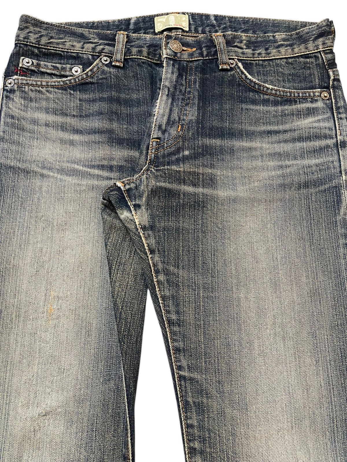 Edwin Vintage Edwin Blue Faded Wash Style Flare Jeans Size US 30 / EU 46 - 4 Thumbnail