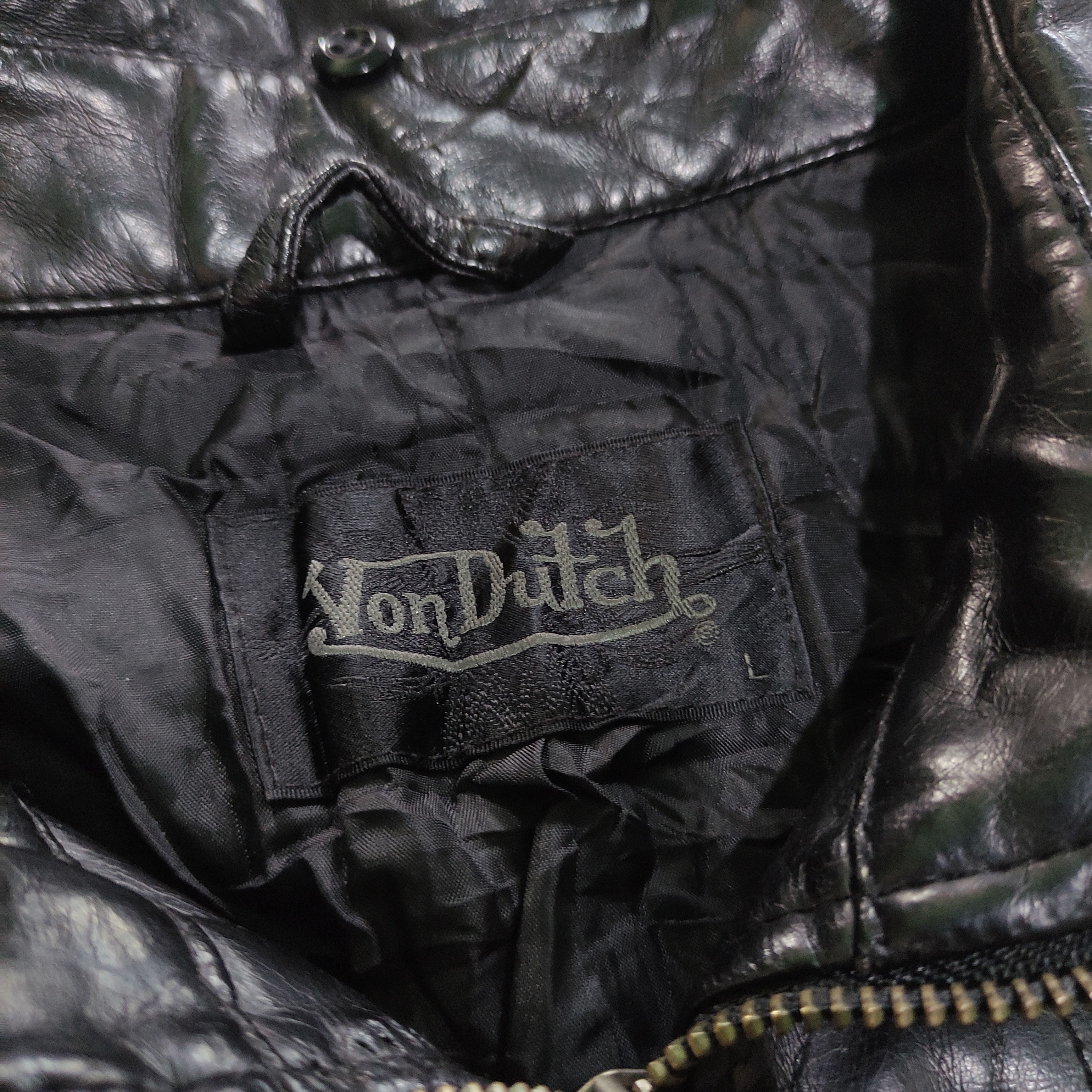 Tornado Mart Von Dutch Vintage Synthetic Leather Jacket 2000s Vkei Size US L / EU 52-54 / 3 - 6 Thumbnail