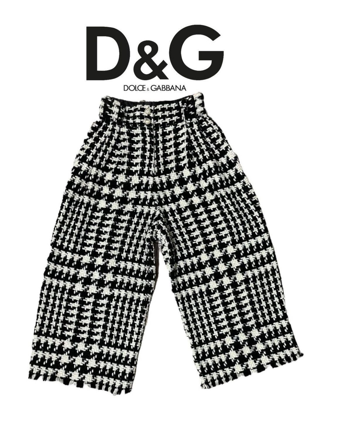 Dolce & Gabbana Authentic Dolce & Gabbana Crochet Wool Pants Size 25" / US 0 / IT 36 - 3 Thumbnail