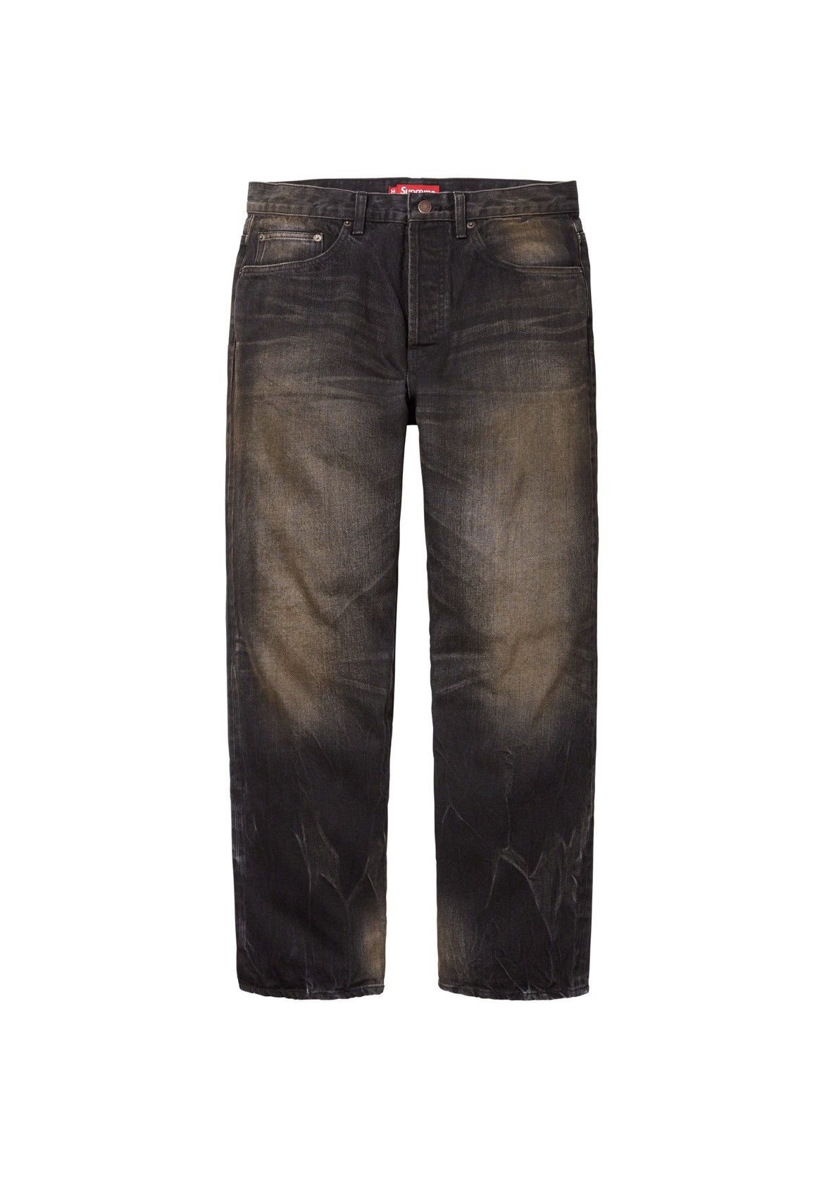 Supreme Distressed Loose Fit Selvedge Jean Washed blue 30 Yahoo ...
