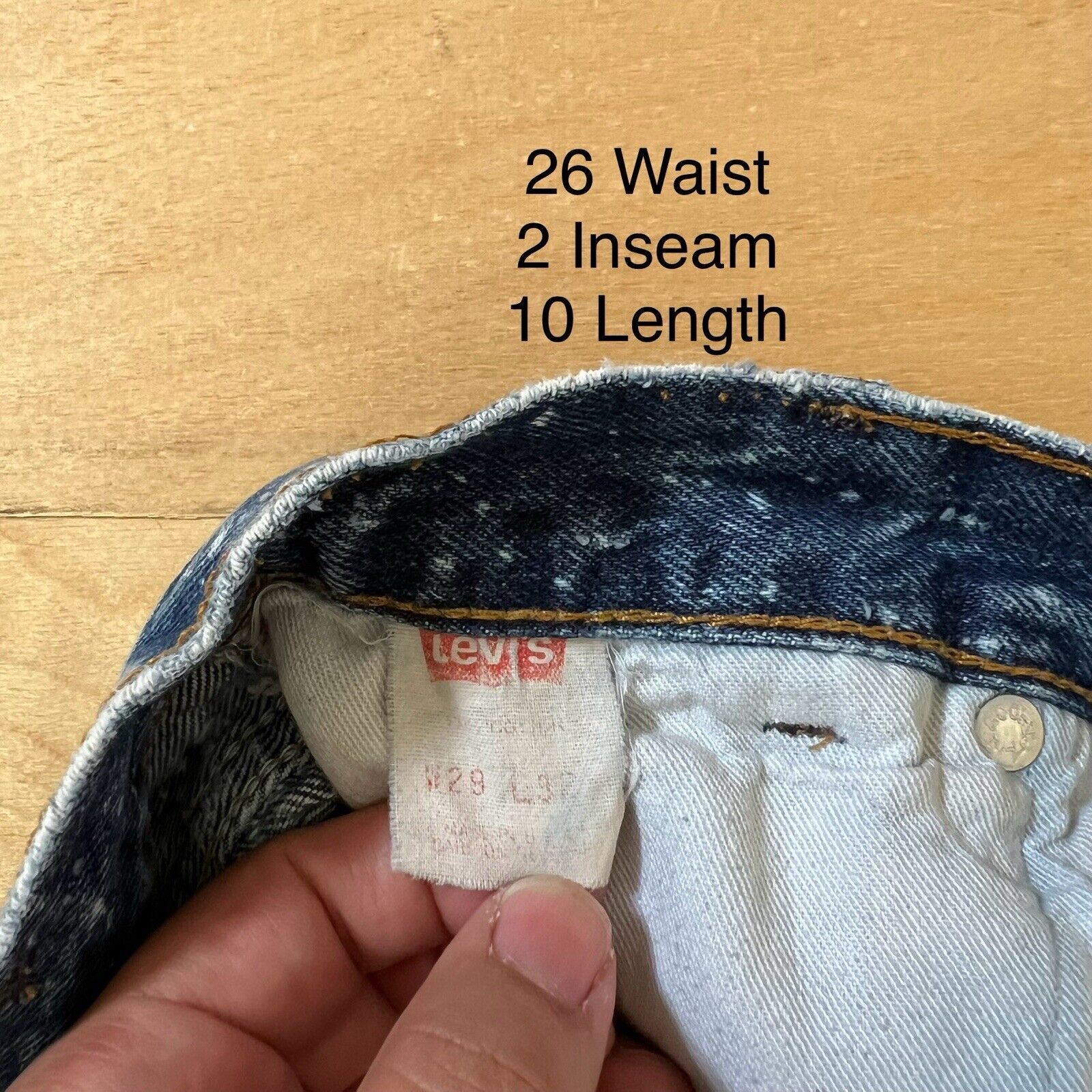 Levi's × Vintage Vintage Levis 501 Shorts W 26 Blue 80s Denim Made in USA Size 26" / US 2 / IT 38 - 5 Thumbnail