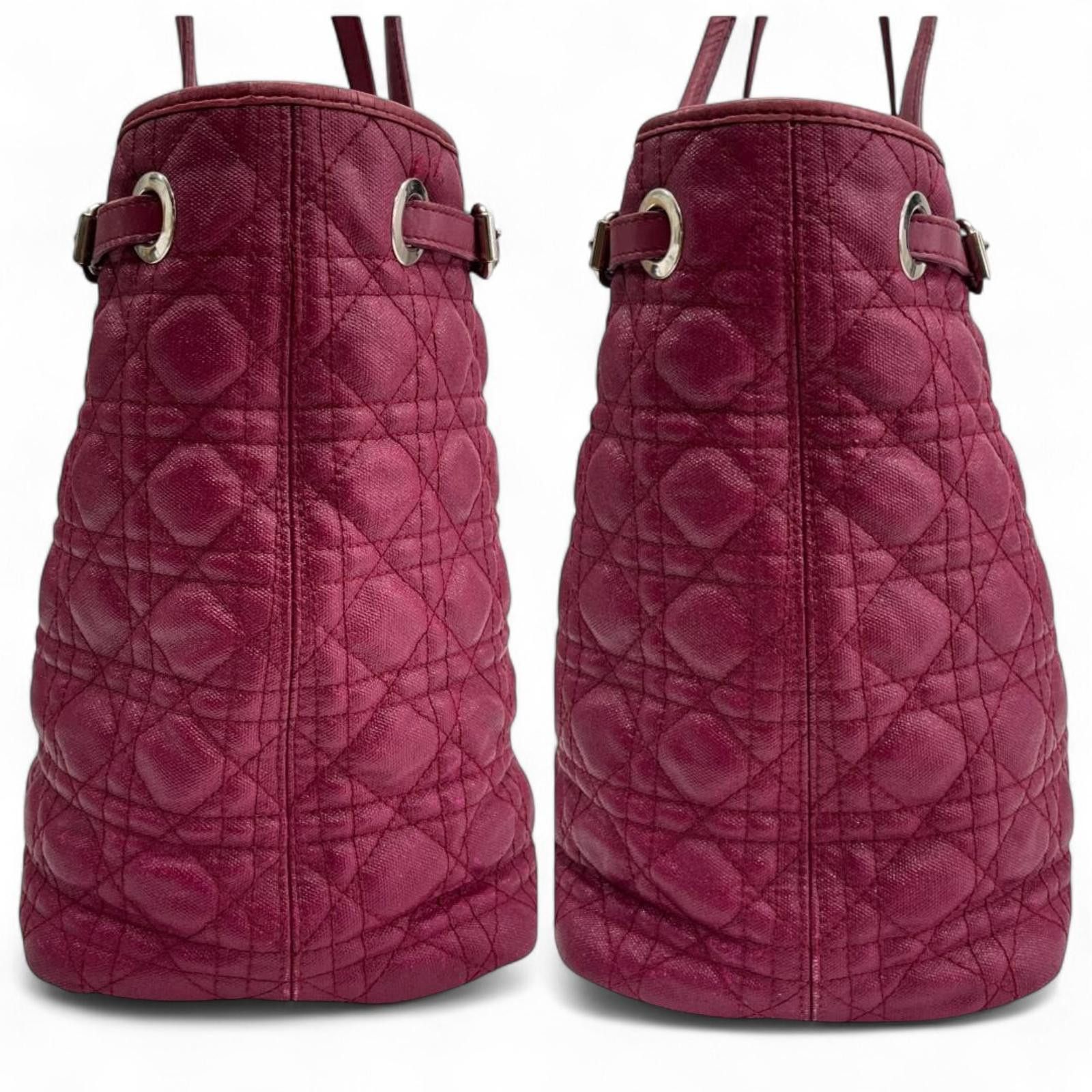 Christian Dior Monsieur Dior - Quilted Burgundy Leather Tote Bag Size ONE SIZE - 5 Thumbnail