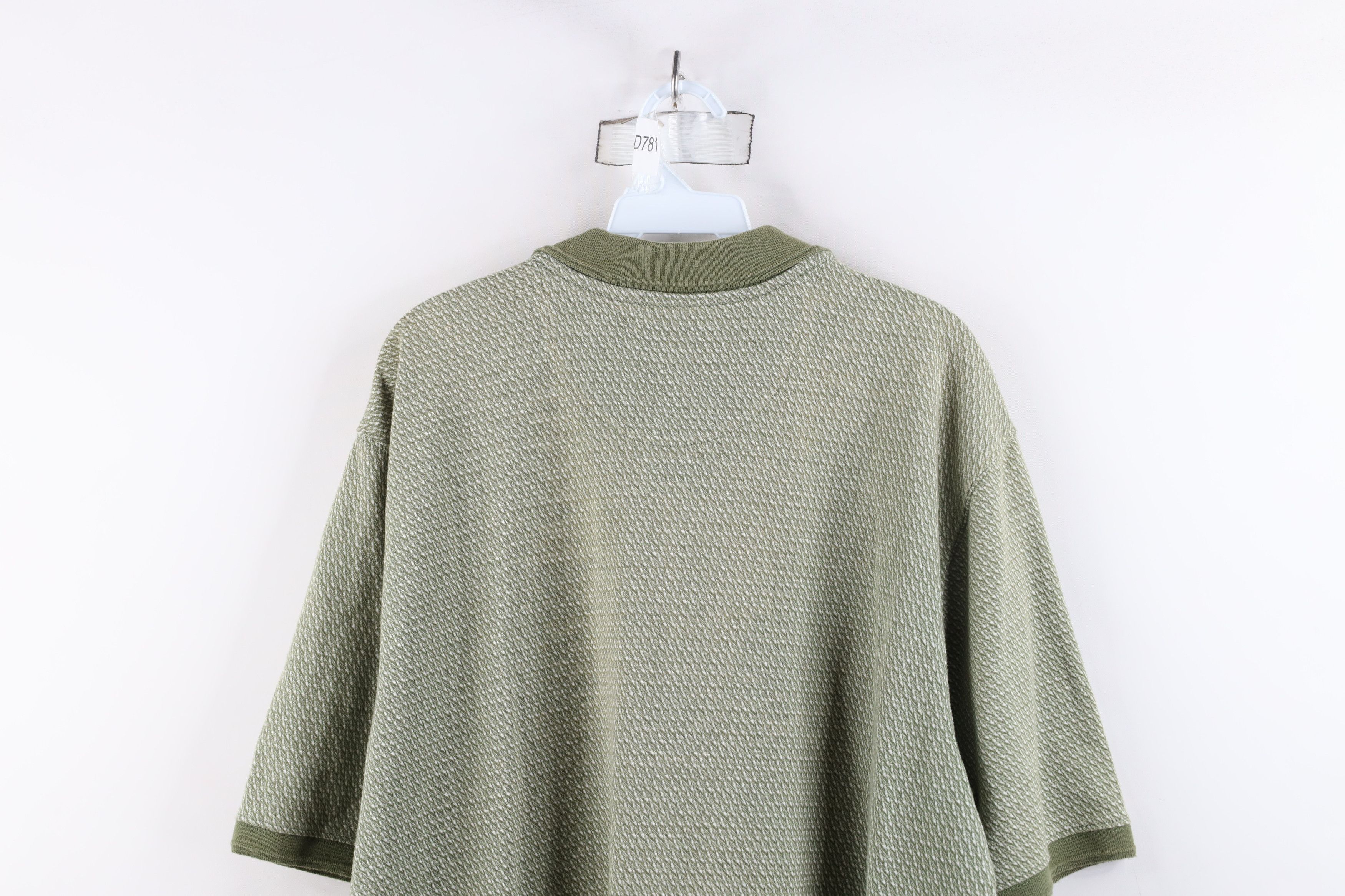 Vintage Vintage 90s Streetwear Knit Collared Golf Polo Shirt Green Size US XL / EU 56 / 4 - 10 Thumbnail