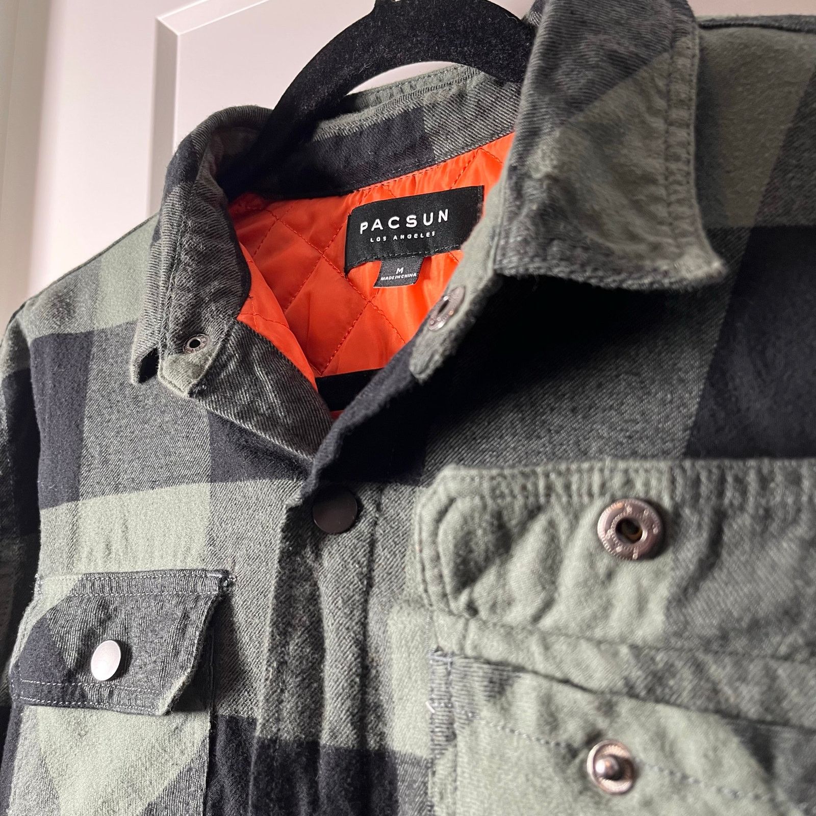 Pacsun PacSun Green Plaid Medium Shacket with Snap Closure Size US M / EU 48-50 / 2 - 6 Thumbnail