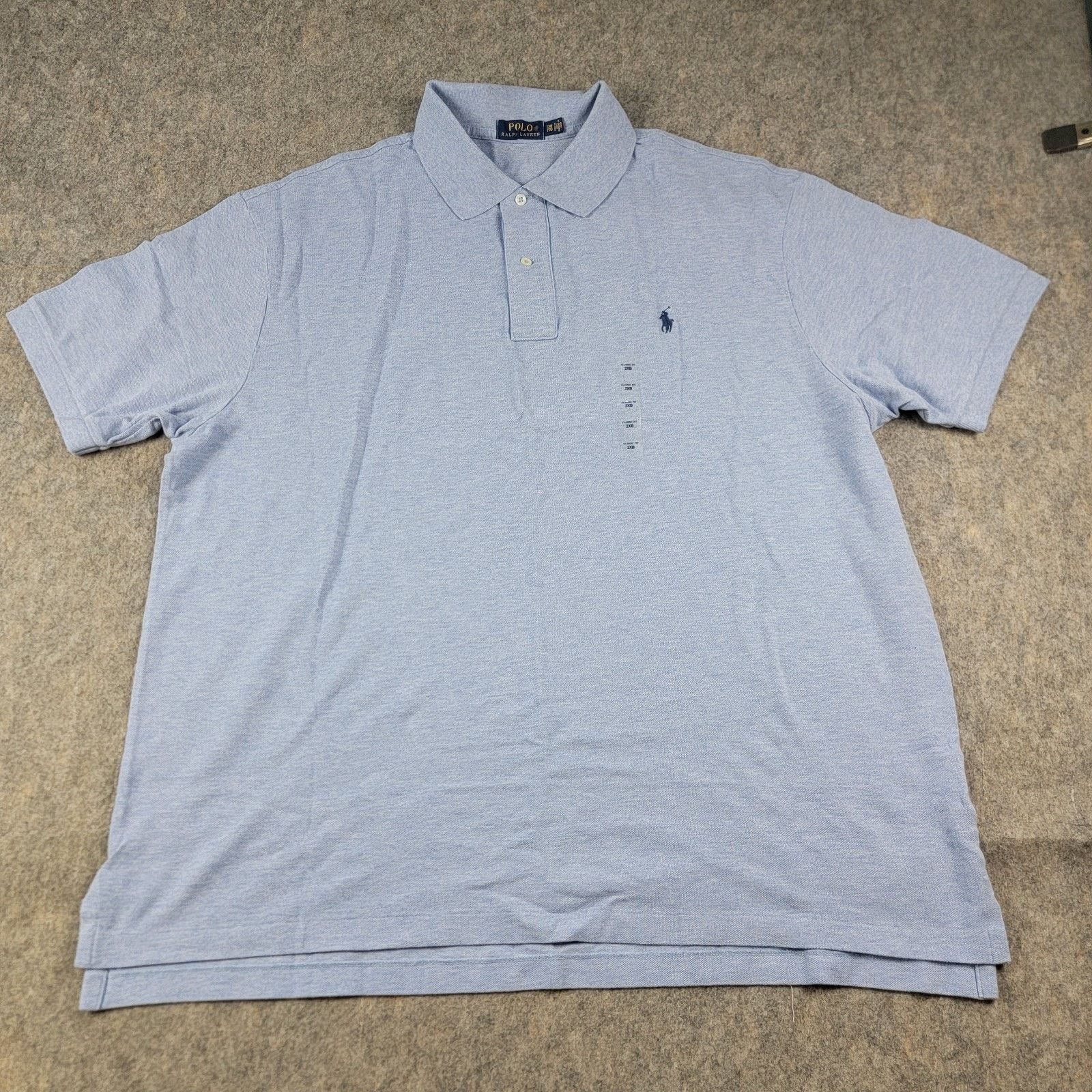 Polo Ralph Lauren Polo Ralph Lauren Polo Shirt Mens Light Blue Short Sleeve Size US XXL / EU 58 / 5 - 2 Thumbnail