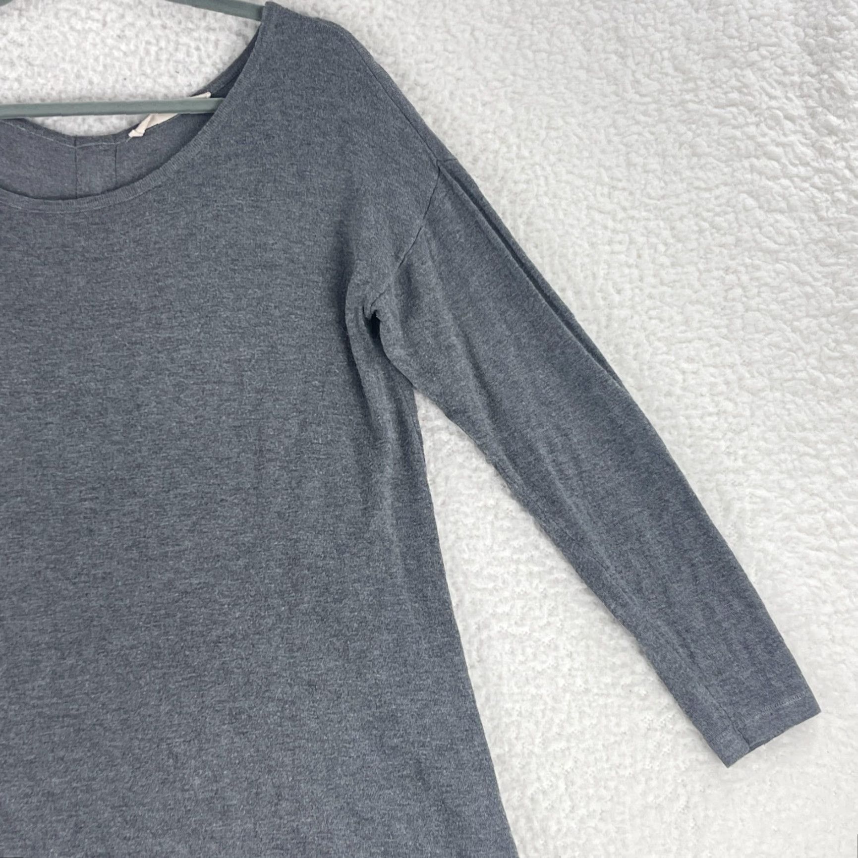 Soft Surroundings Soft Surroundings Shirt Womens Medium Gray Long Sleeve Casual Basic Tunic Blouse Size M / US 6-8 / IT 42-44 - 4 Thumbnail