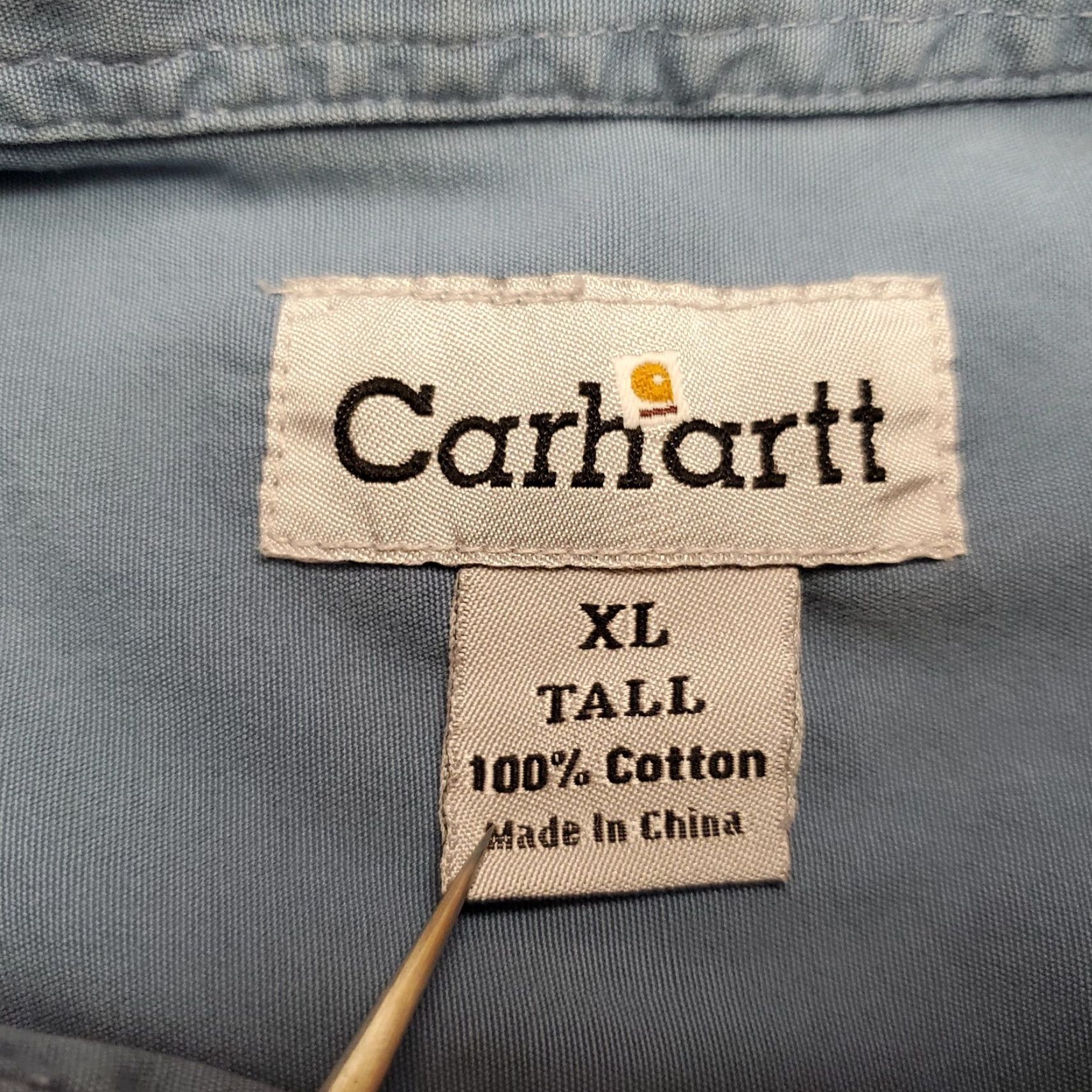 Carhartt Carhartt Shirt Mens XL Blue Button-Up Short Sleeve Work Chore 100% Cotton Casual Size US XL / EU 56 / 4 - 6 Thumbnail