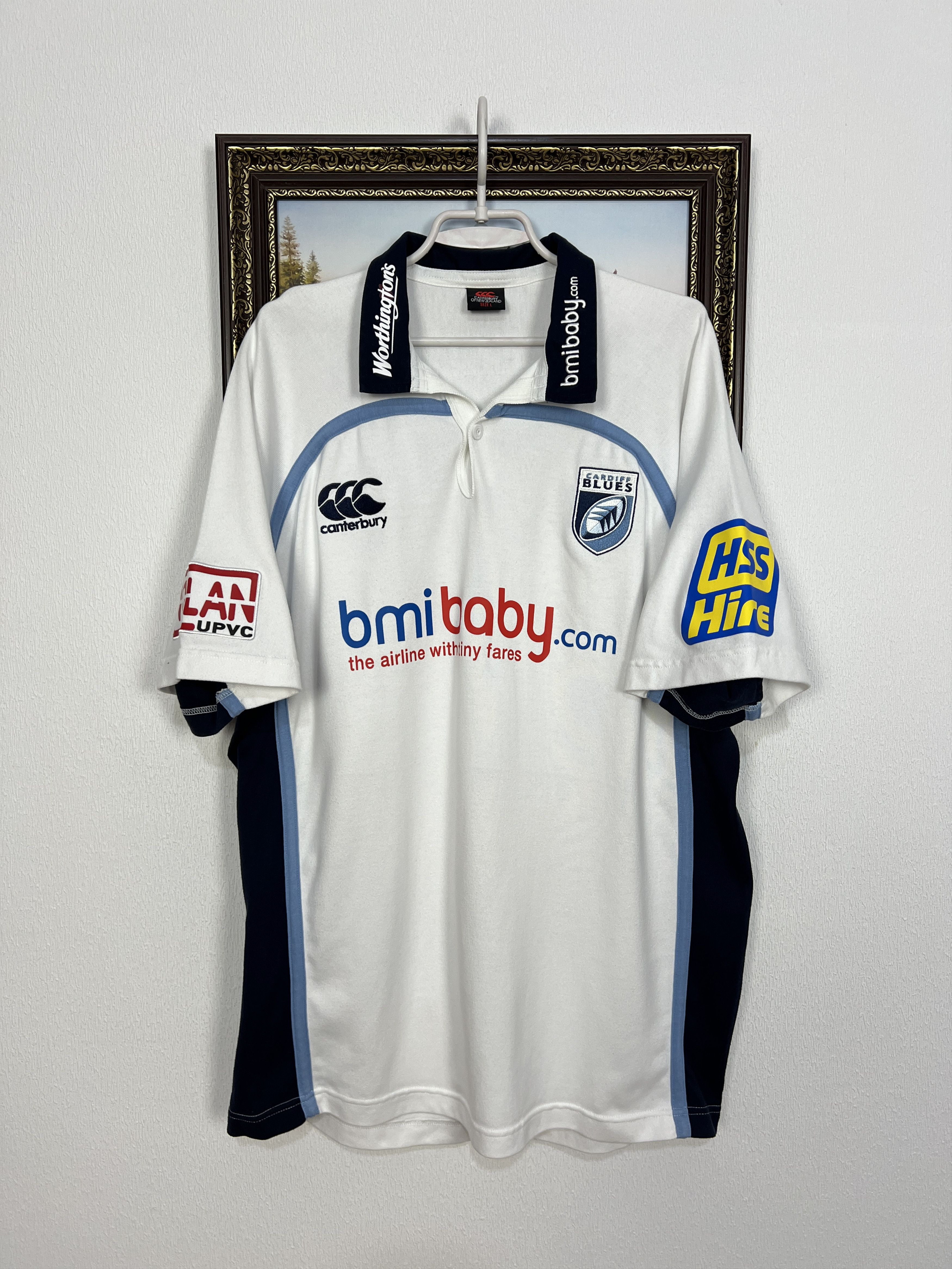 Vintage Canterbury Cardiff Blues Rugby Union Jersey Shirt Trikot Size US L / EU 52-54 / 3 - 1 Thumbnail