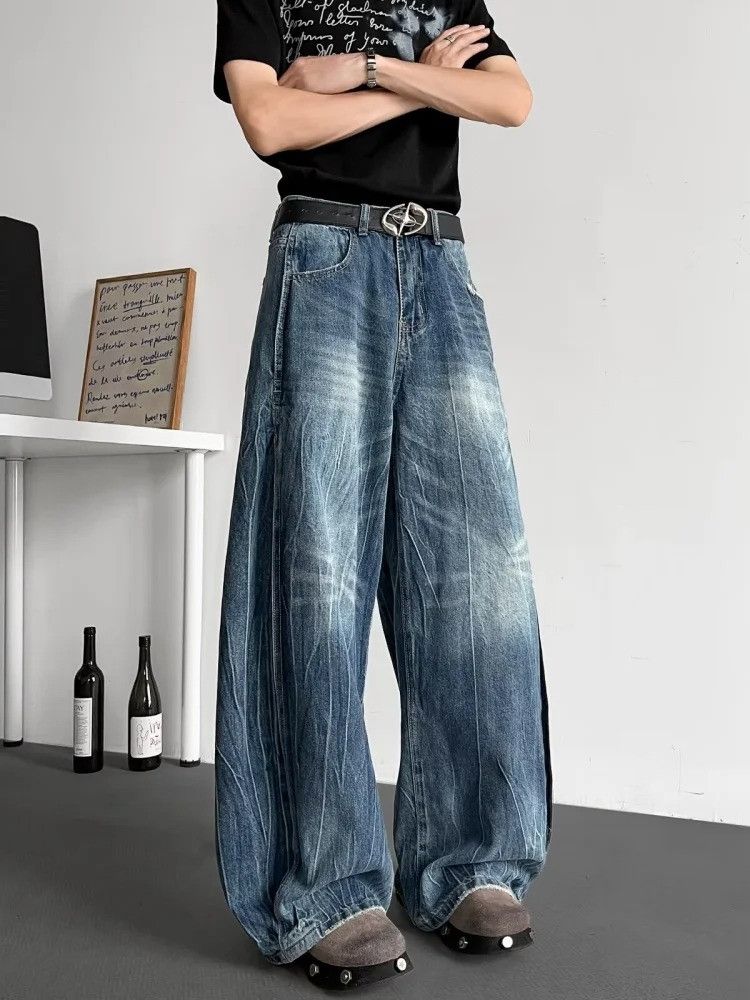 Vintage Y2K Patchwork Baggy Jeans Size US 30 / EU 46 - 6 Thumbnail