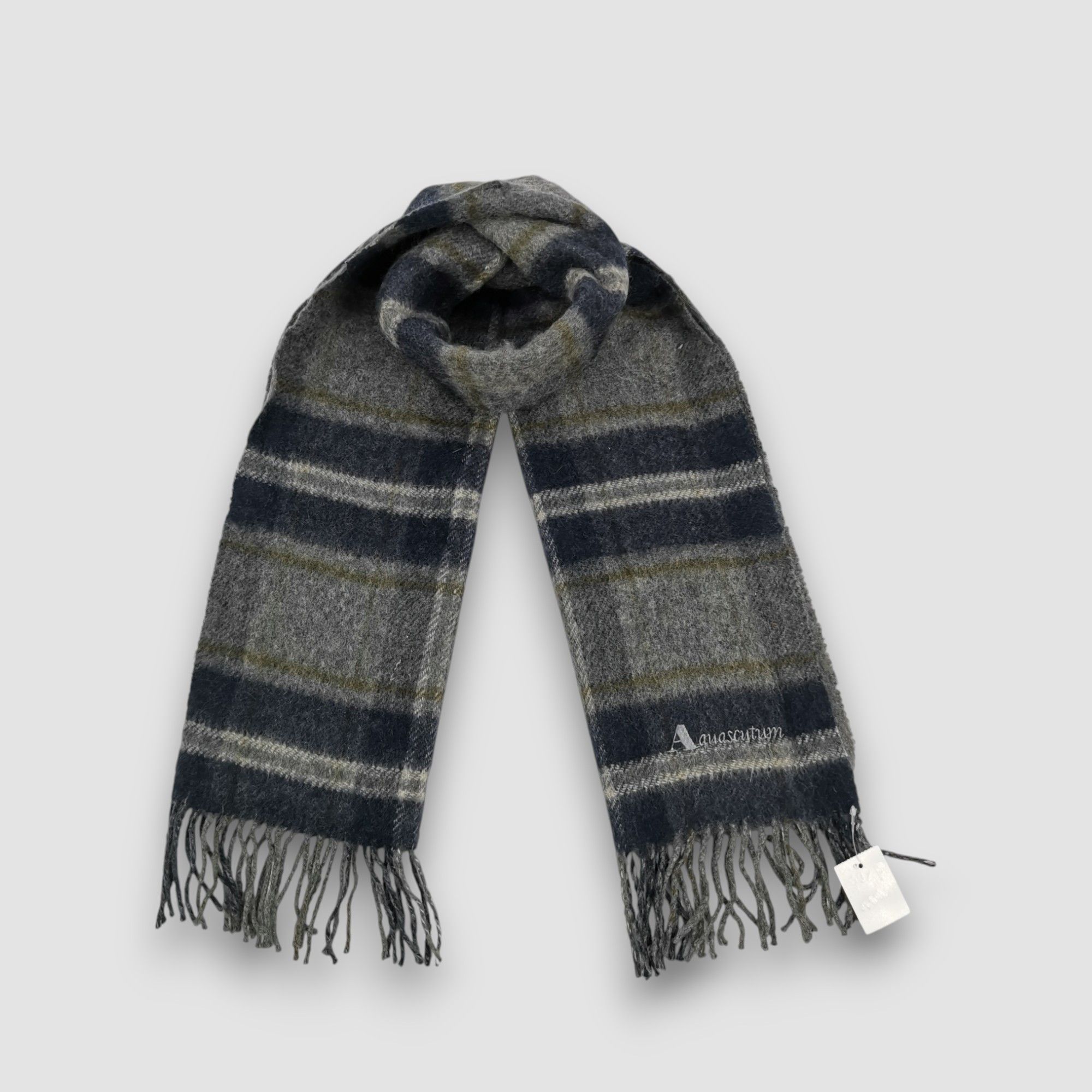 Aquascutum Vintage Aquascutum Scarf Tartan Muffler Cashmere Scarves Size ONE SIZE - 4 Thumbnail