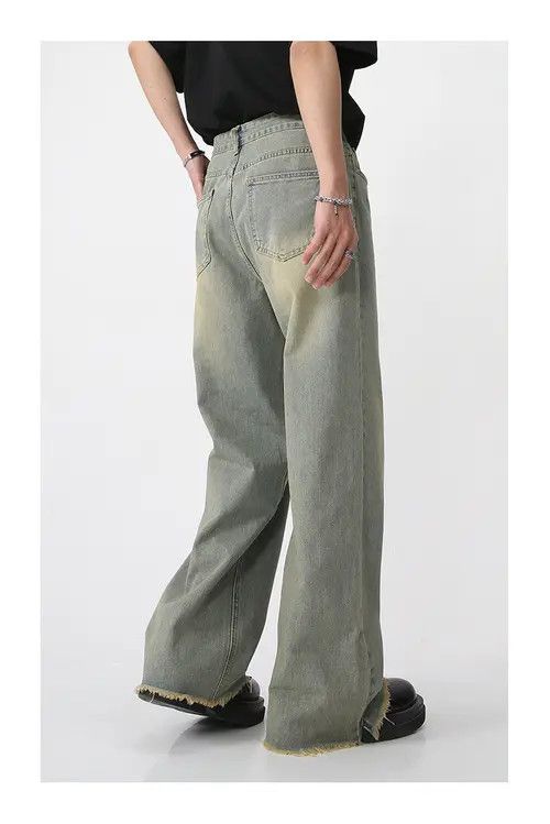 Japanese Brand × Jean High street worn white straight jeans Size US 32 / EU 48 - 2 Thumbnail