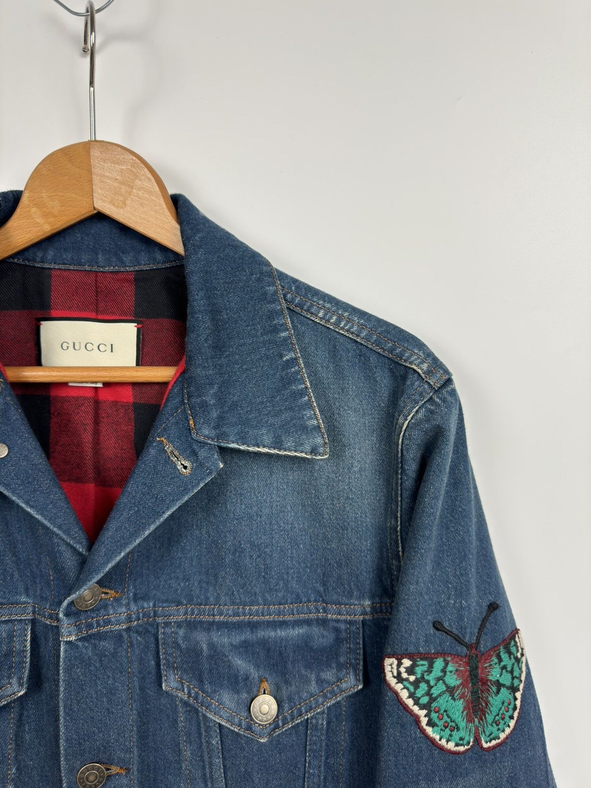 Gucci Gucci L'Aveugle Par Amour Tiger Embroidered Denim Jacket Size US M / EU 48-50 / 2 - 9 Thumbnail