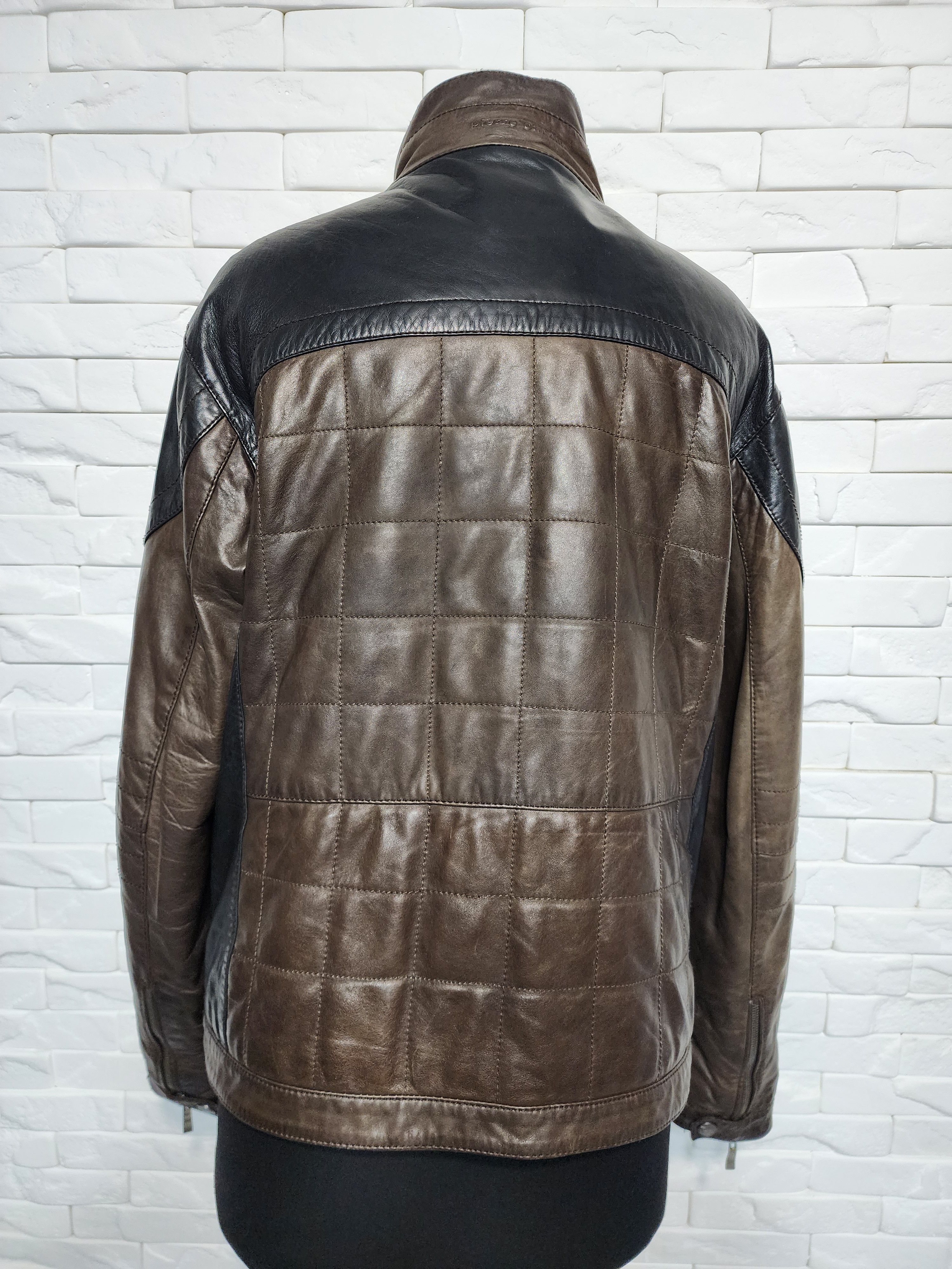 Genuine Leather Brown Genuine Leather Jacket: Men's Metal Zipper Size US L / EU 52-54 / 3 - 4 Thumbnail