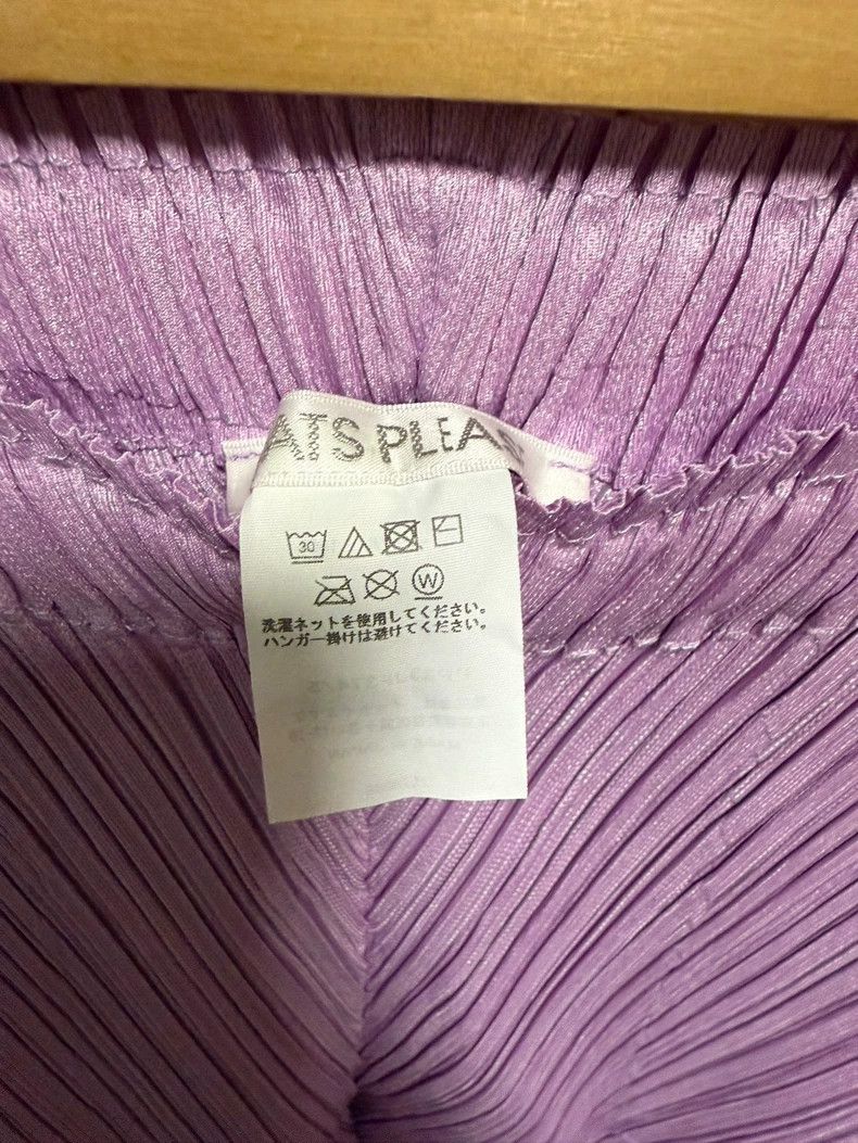 Issey Miyake Issey Miyake size:5 Pinkish-purple pleated wide-leg pants Size 31" - 2 Thumbnail