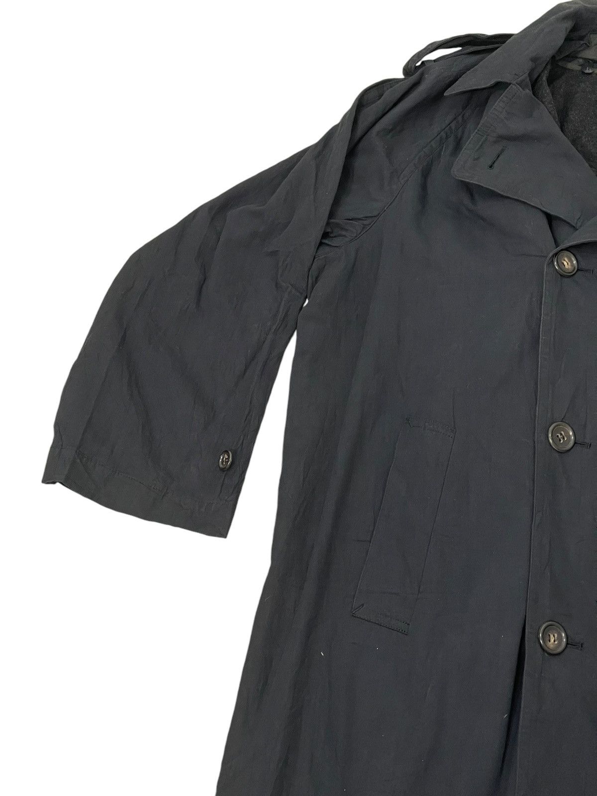 Comme des Garcons Archive 90s CDGH Trench Coat Black Cotton Wool lining 6🟩1 Size US M / EU 48-50 / 2 - 8 Thumbnail