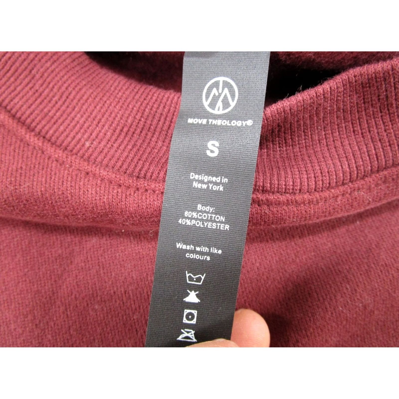 Spell Move Theology Sweatshirt Women’s Size S Burgundy Red Fleece Oversized Pullover Crew Neck Winter Fall Classic Activewear Mens Size S / US 4 / IT 40 - 4 Thumbnail