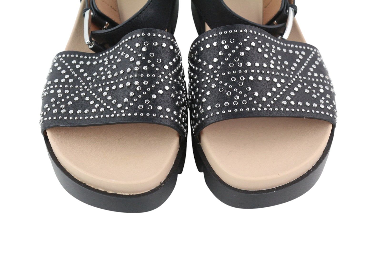 Emporio Armani X3U063 EU37 Black Leather Studded 84787 Size US 6 / IT 36 - 3 Thumbnail