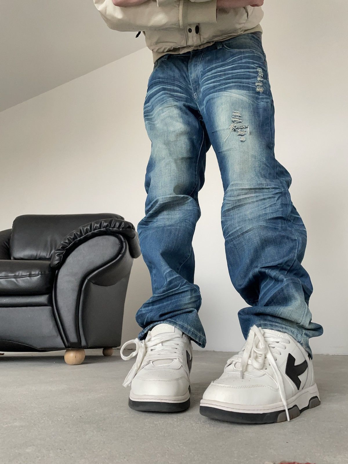 Diesel × Vintage Vintage Diesel distressed jeans buggy Size US 33 - 2 Thumbnail