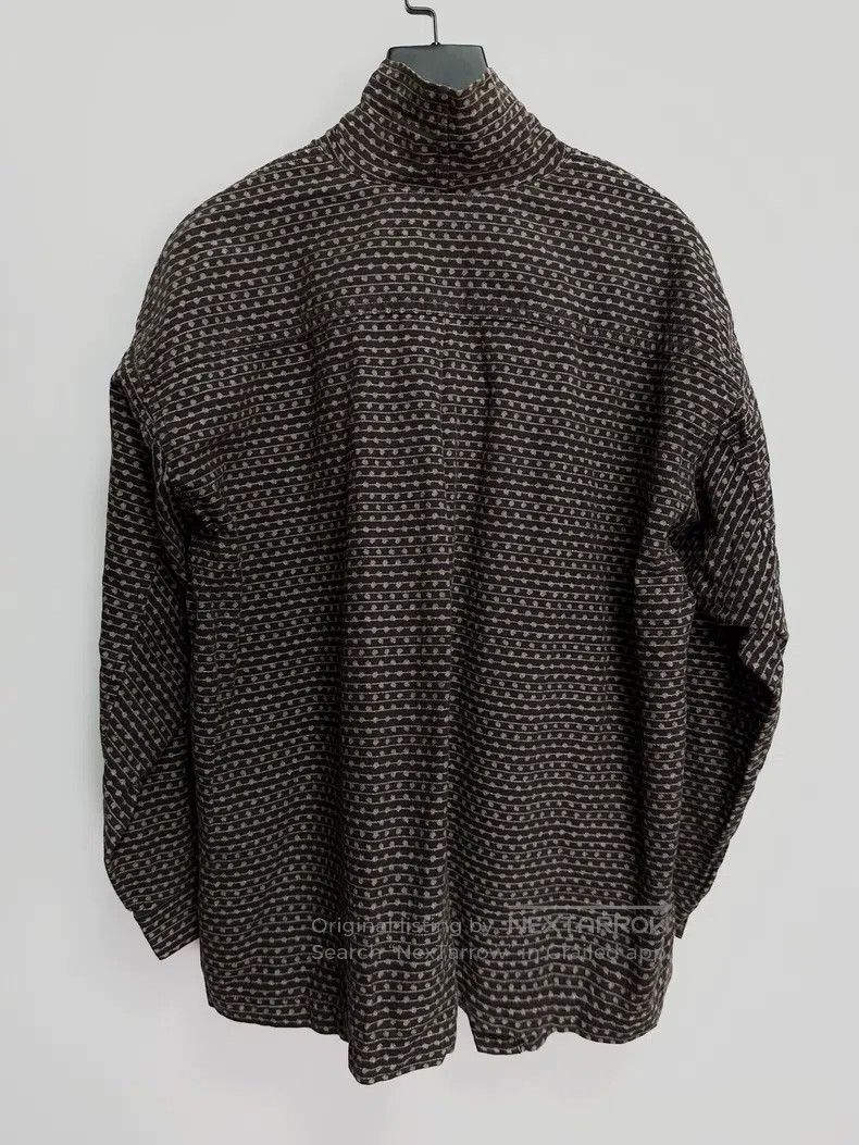 Issey Miyake Issey Miyake Pocket Collar Logo Silk Shirt Size L / US 10 / IT 46 - 2 Thumbnail