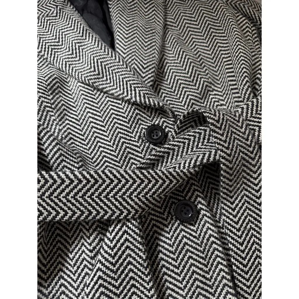 Dolce & Gabbana D&G Black White Herringbone Blazer & Pencil Skirt Set IT44 Size 30" / US 8 / IT 44 - 4 Thumbnail