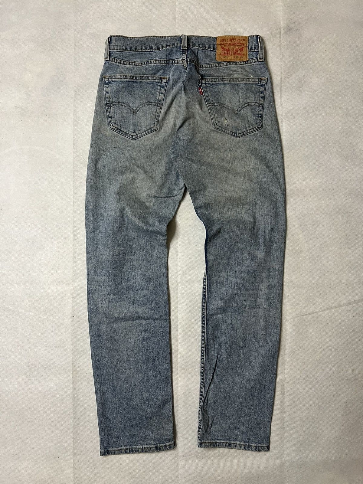 Levi's Vintage Levis 505 Blue Wash Distressed Denim Size US 30 / EU 46 - 7 Thumbnail