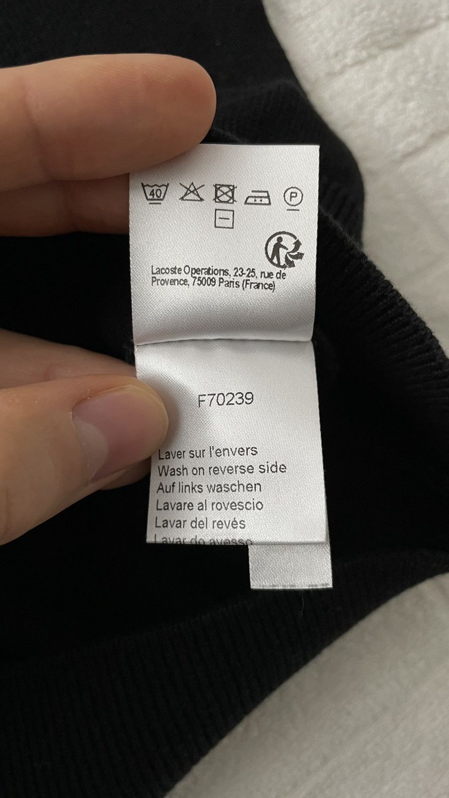 Lacoste LACOSTE NECK CAVIAR KNITWEAR BLACK Size US M / EU 48-50 / 2 - 5 Thumbnail