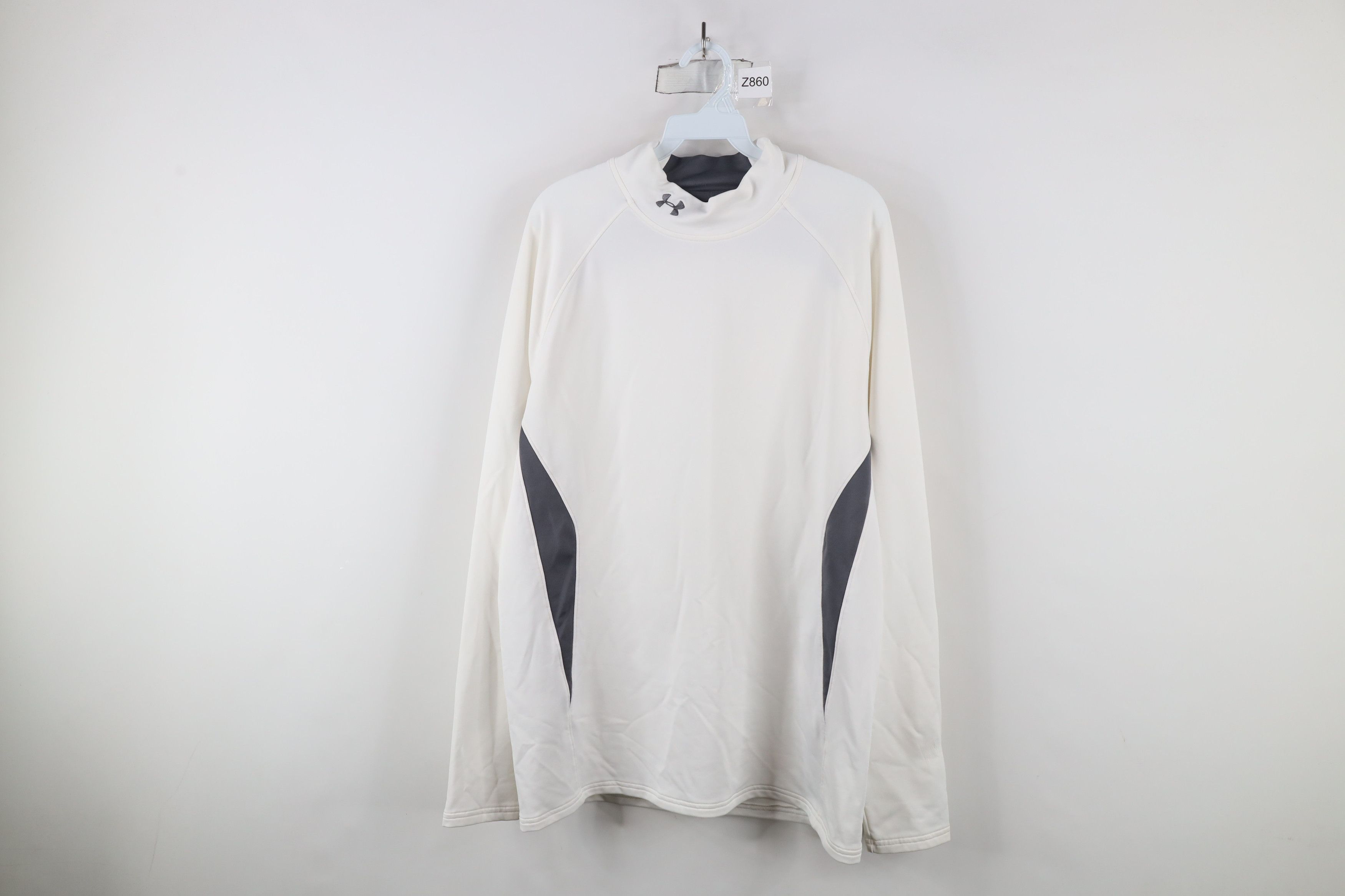 Under Armour × Vintage Under Armour Fitted Training Mock Neck Long Sleeve T-Shirt Size US XXL / EU 58 / 5 - 1 Thumbnail