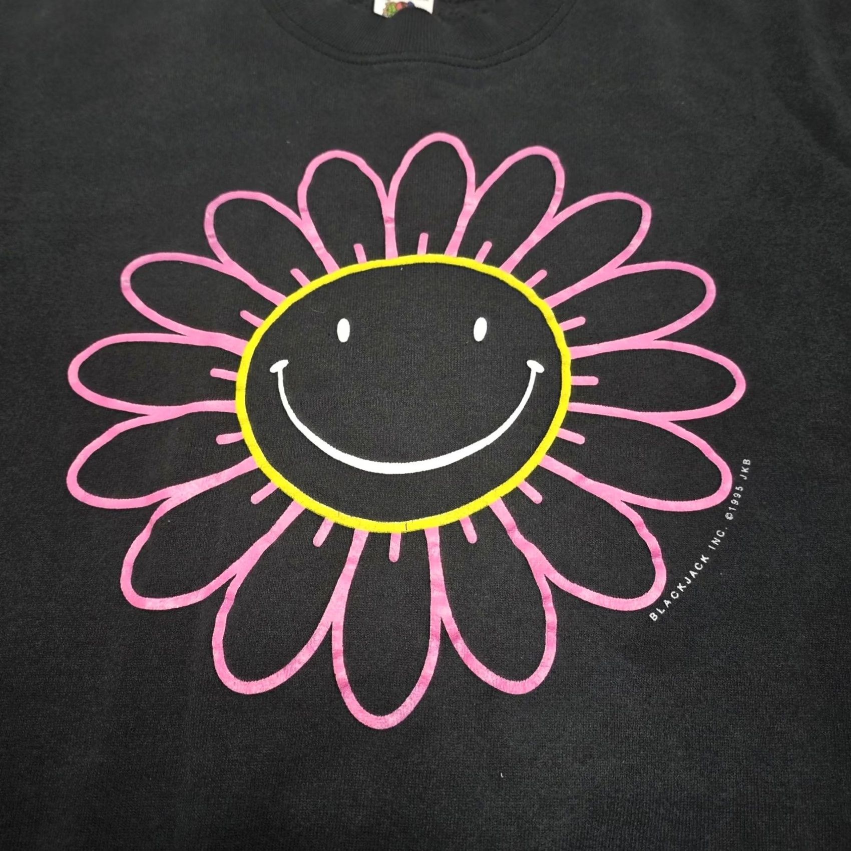 Fruit Of The Loom VINTAGE Flower Graphic Jim Benton Sweatshirt 1995 Adult XL Faded USA Sweatshirt Size US XL / EU 56 / 4 - 3 Thumbnail