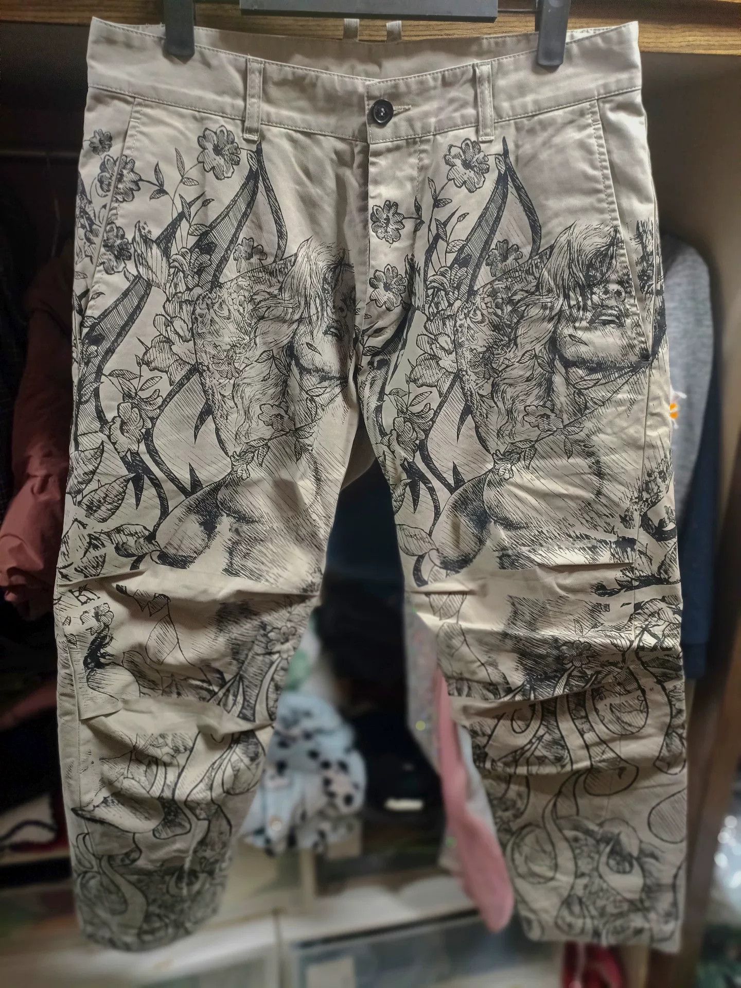 Dsquared2 Dsquared2 Ink Graffiti Cargo Pants Size US 30 / EU 46 - 1 Thumbnail